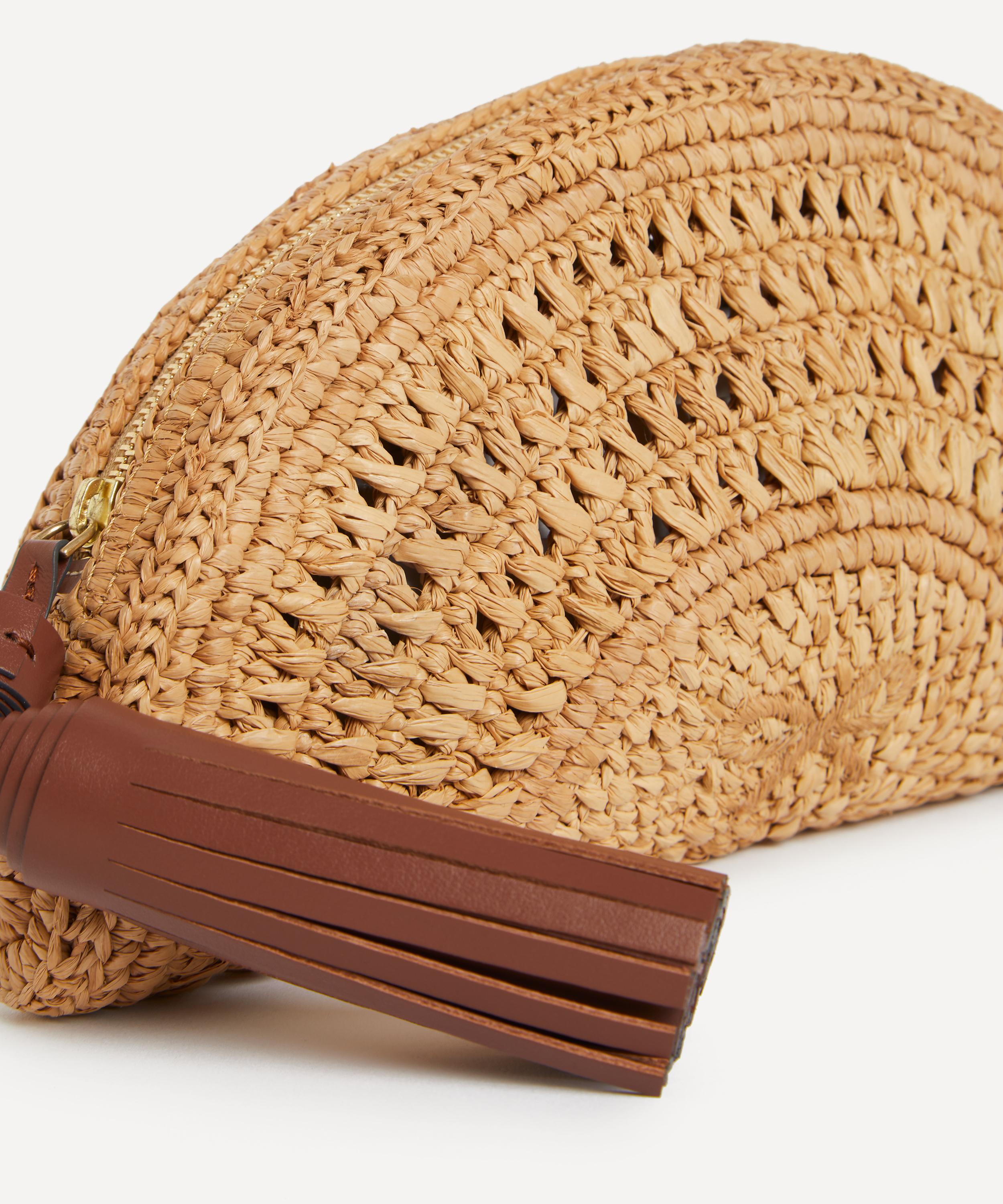 Anya Hindmarch - Half Moon Raffia Bow Clutch Bag image number 4