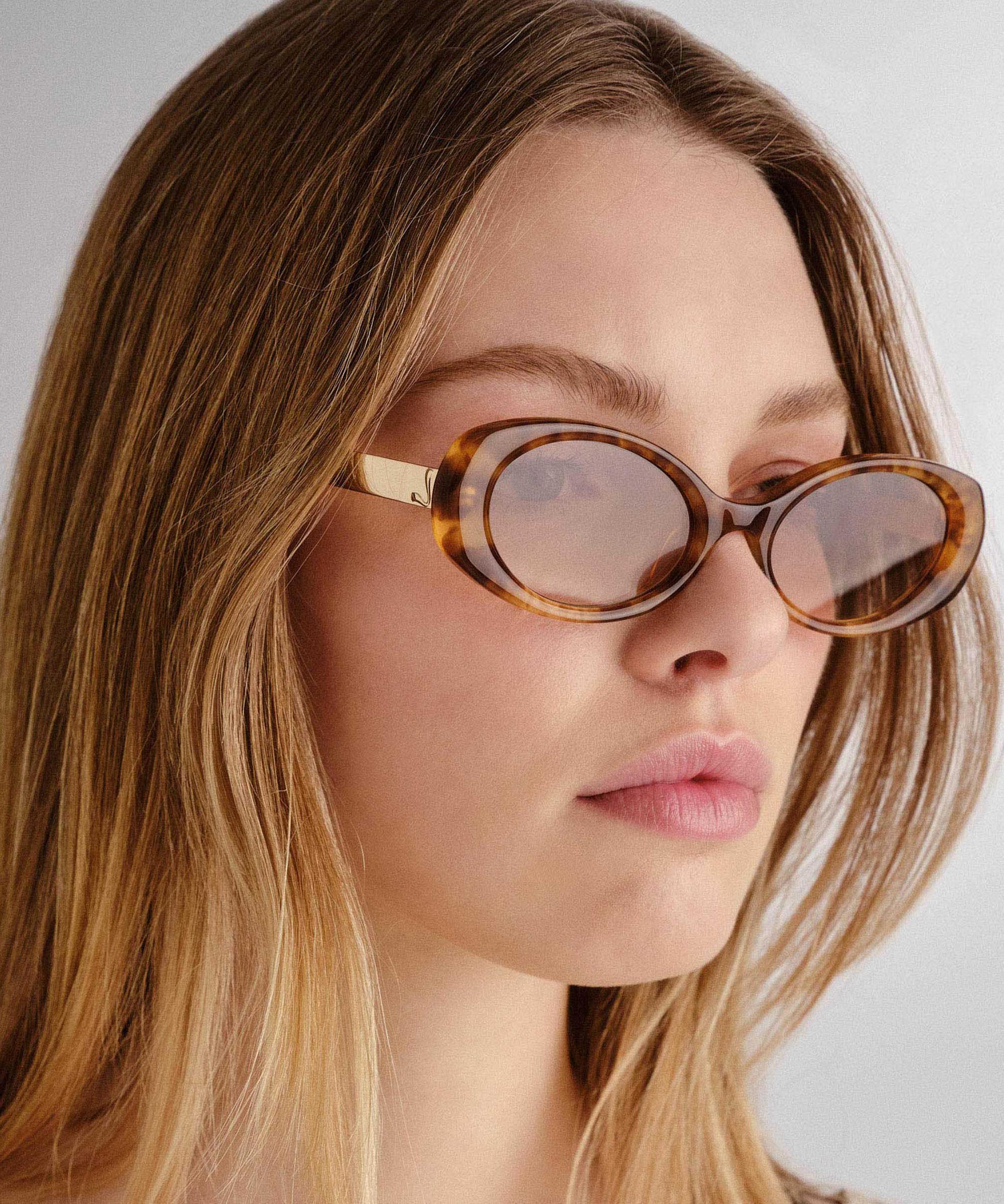 Luv Lou - Honey Oval Sunglasses image number 1