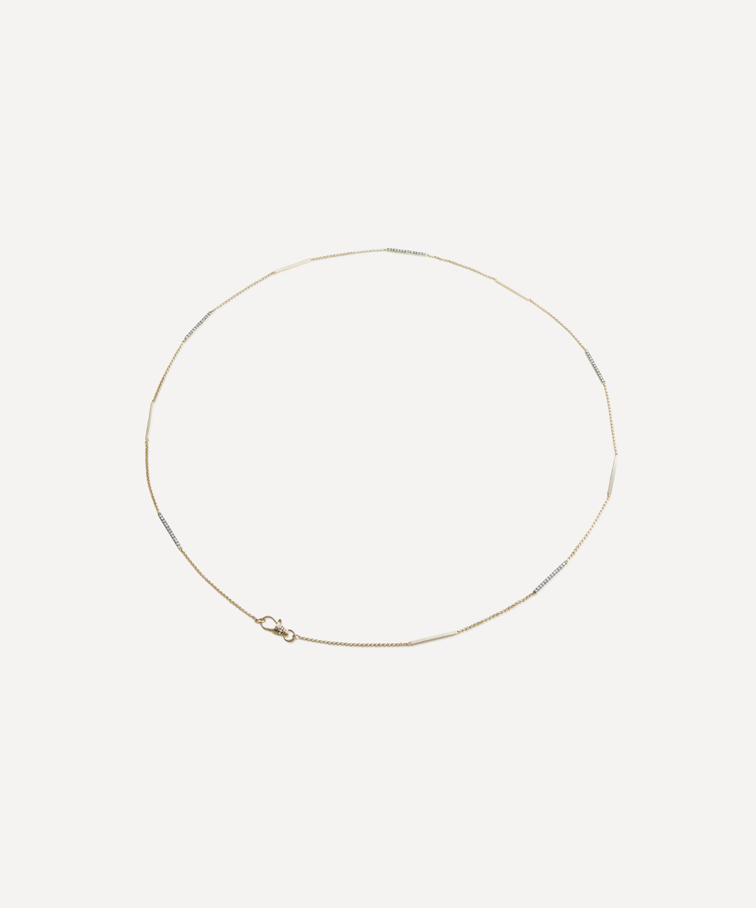 Lucy Delius - 14ct Gold Diamond Muff Chain Necklace image number 0