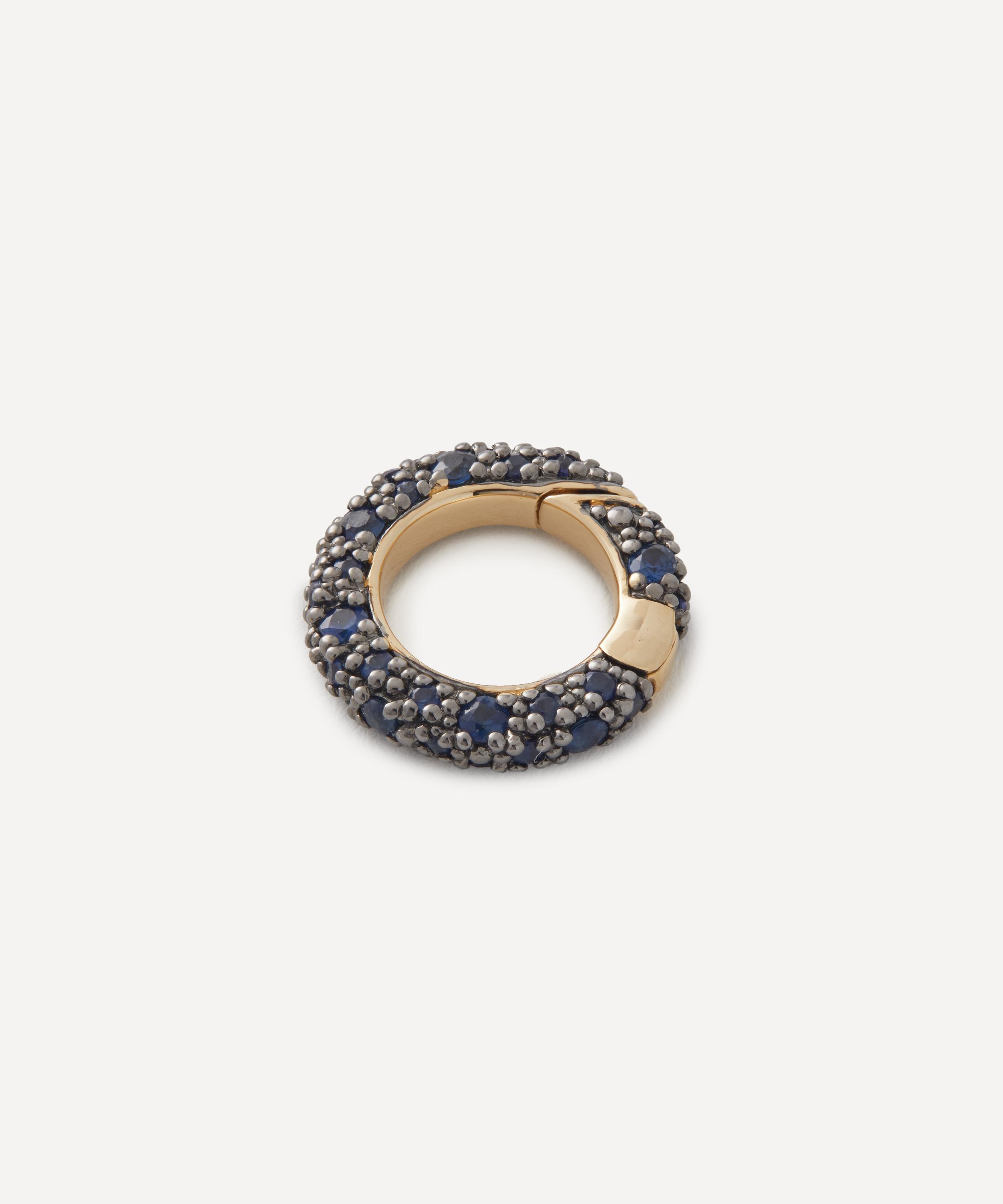 Lucy Delius Jewellery - 14ct Gold Blue Sapphire Connection Link image number 1