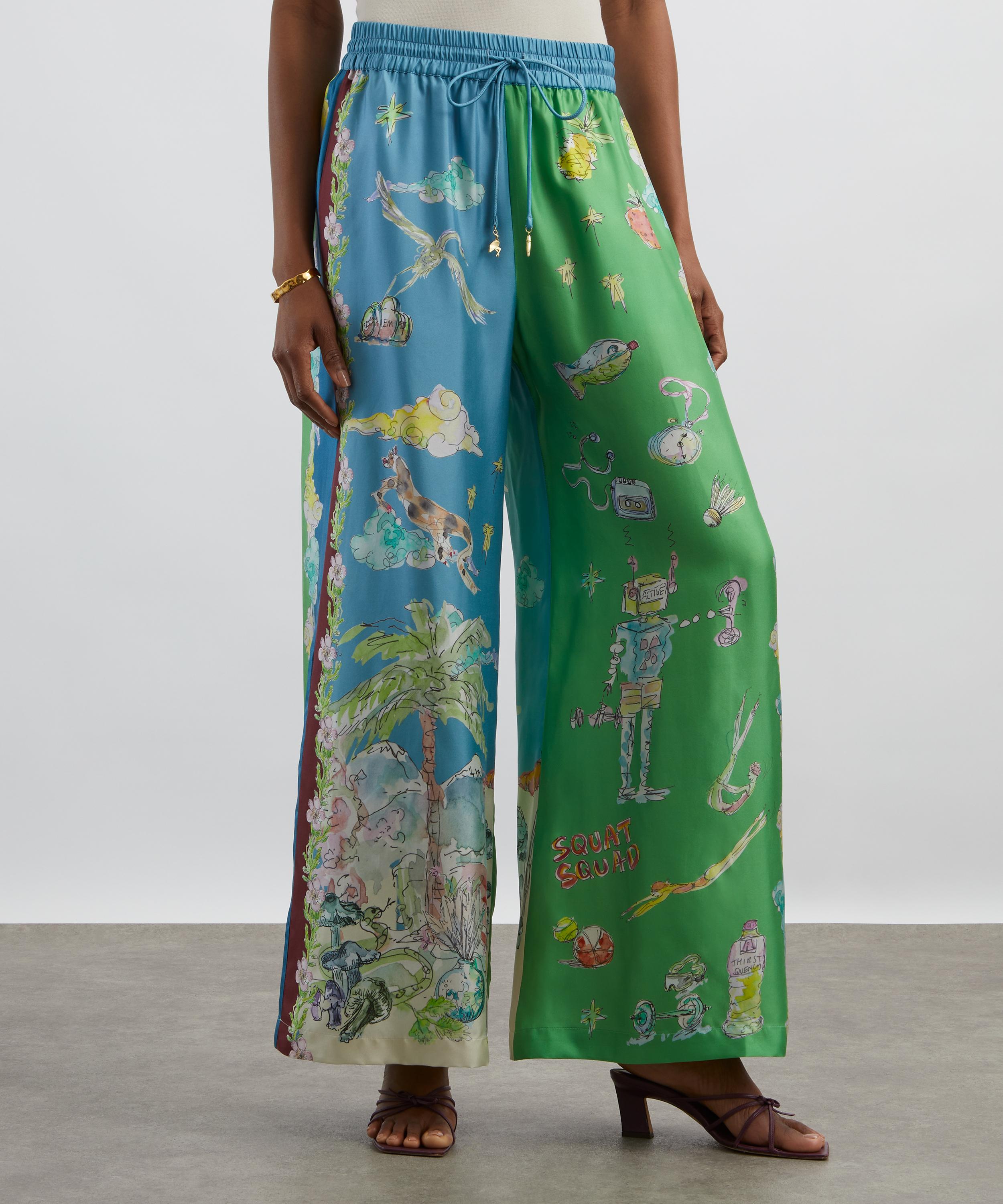 ALÉMAIS - Daria Silk-Twill Trousers image number 2