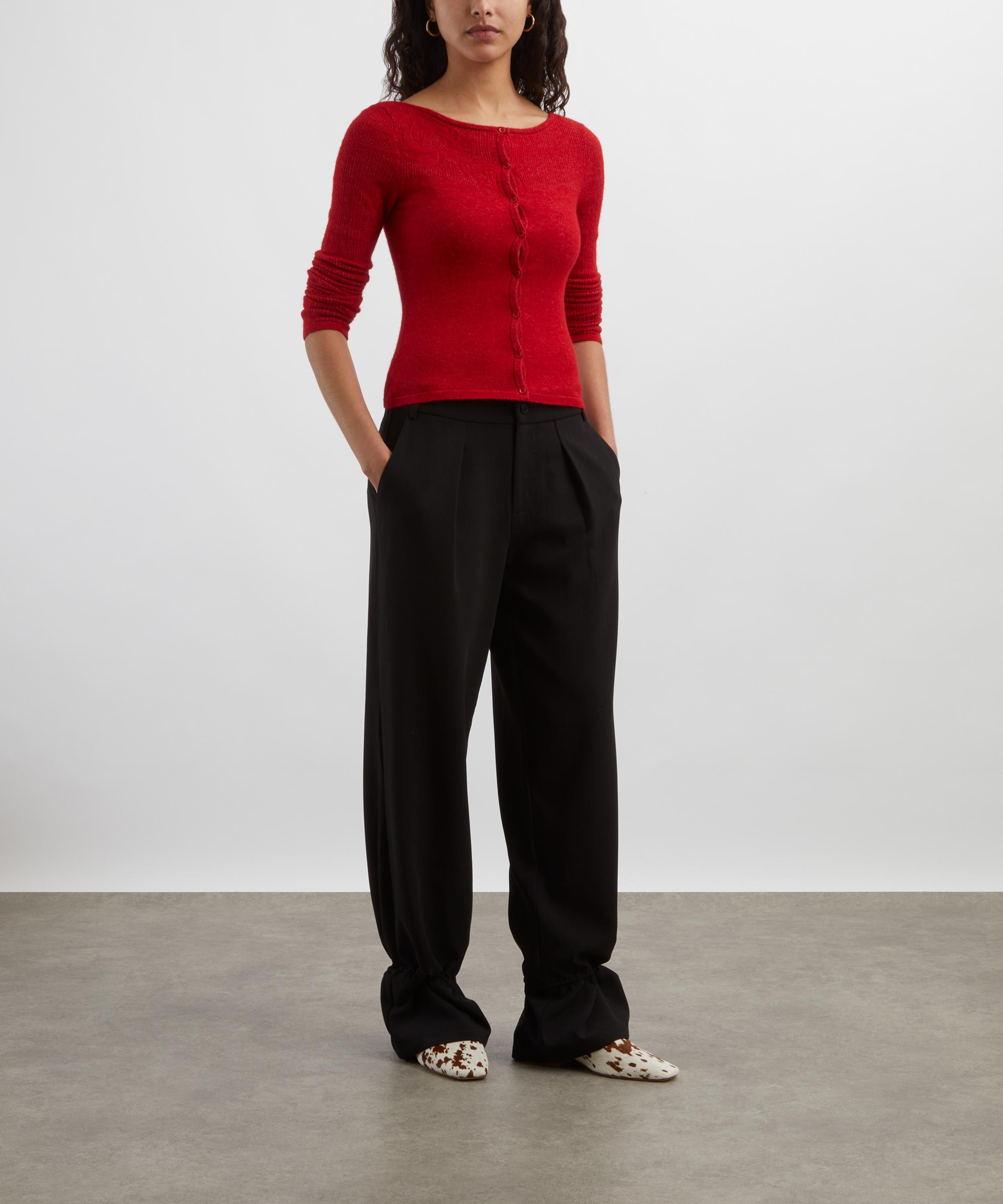 Peachy Den - Claudine Tomato Cashmere-Blend Cardigan image number 1