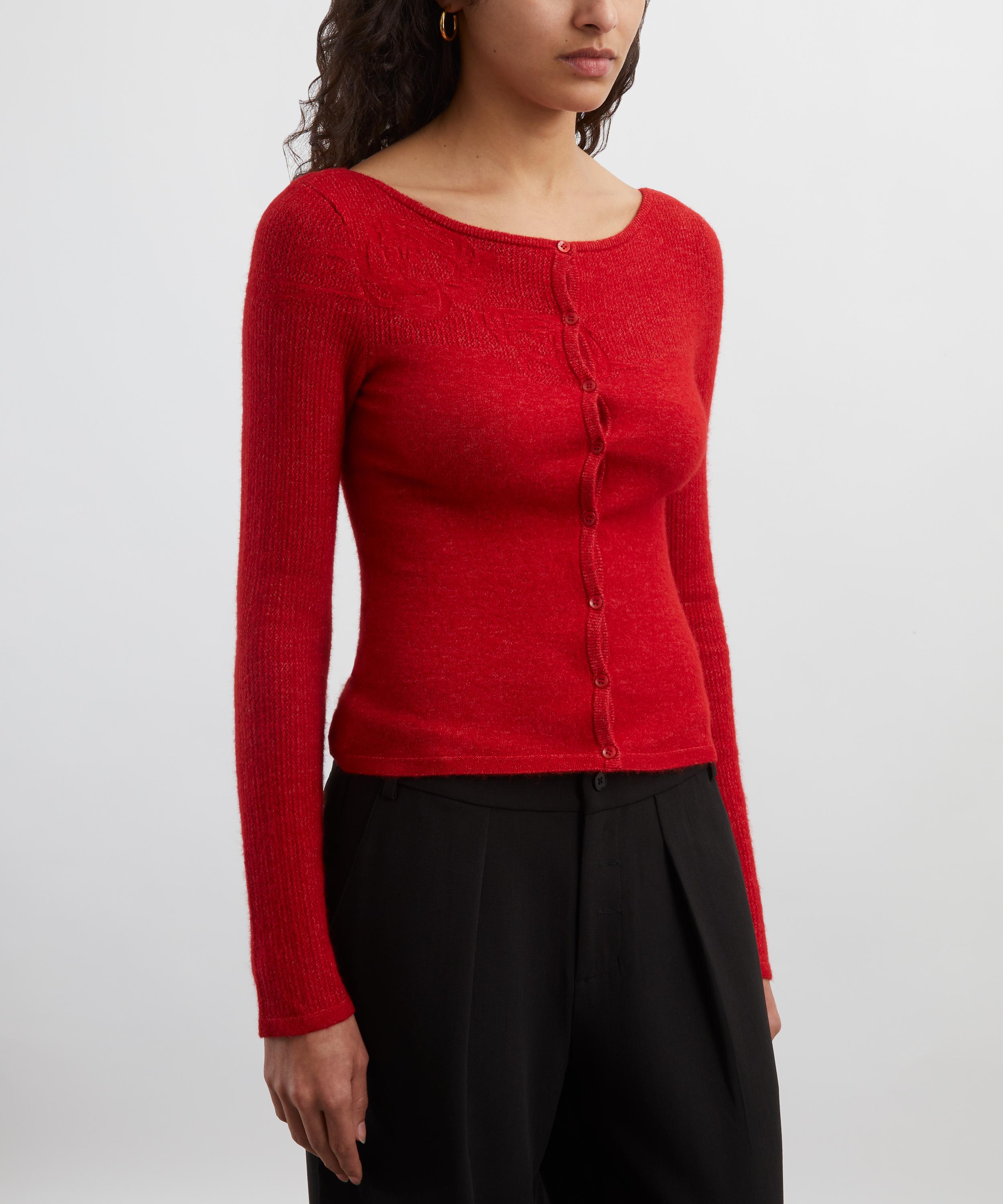 Peachy Den - Claudine Tomato Cashmere-Blend Cardigan image number 2
