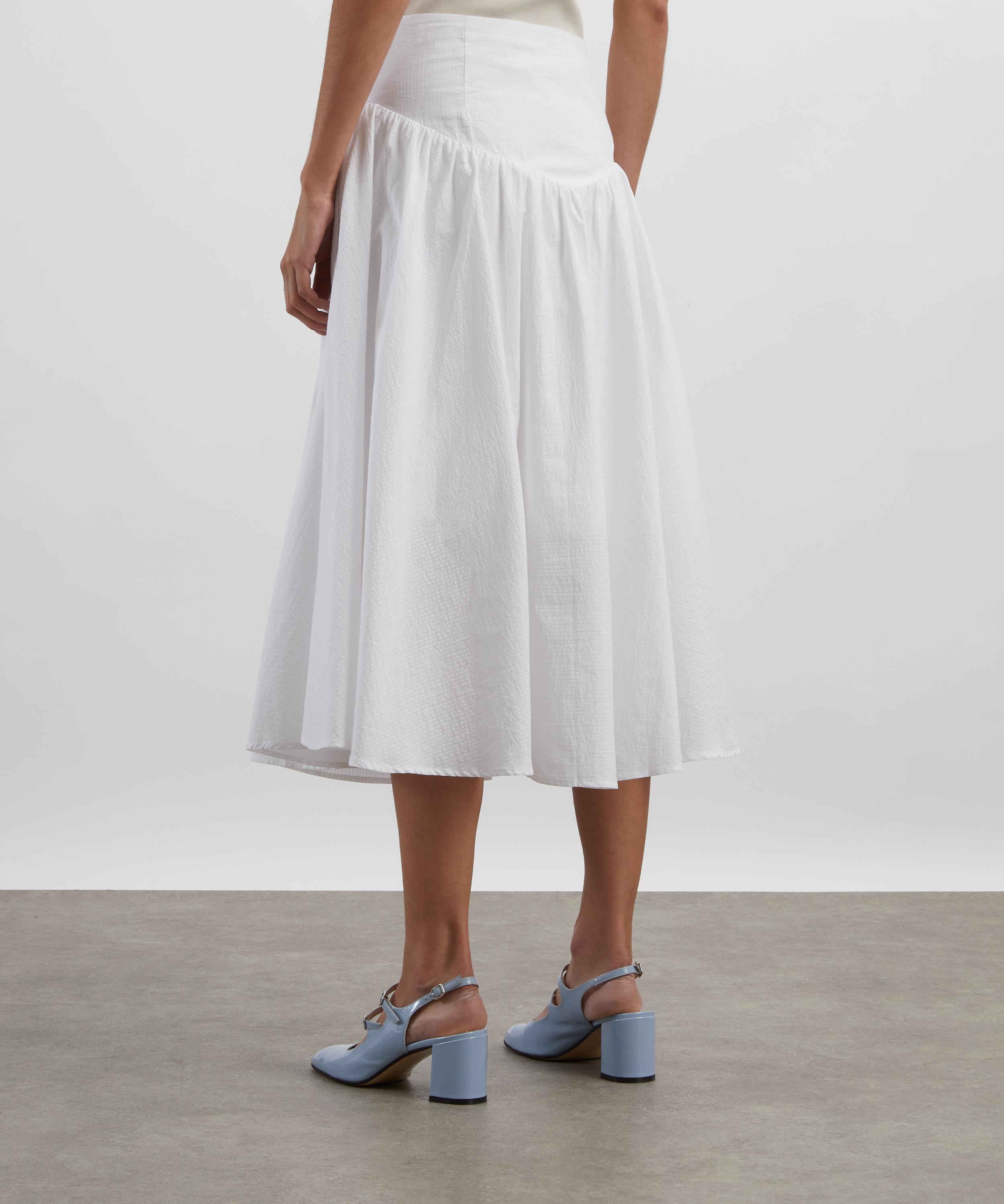 Peachy Den - Deba Seersucker Porcelain Midi Skirt image number 3