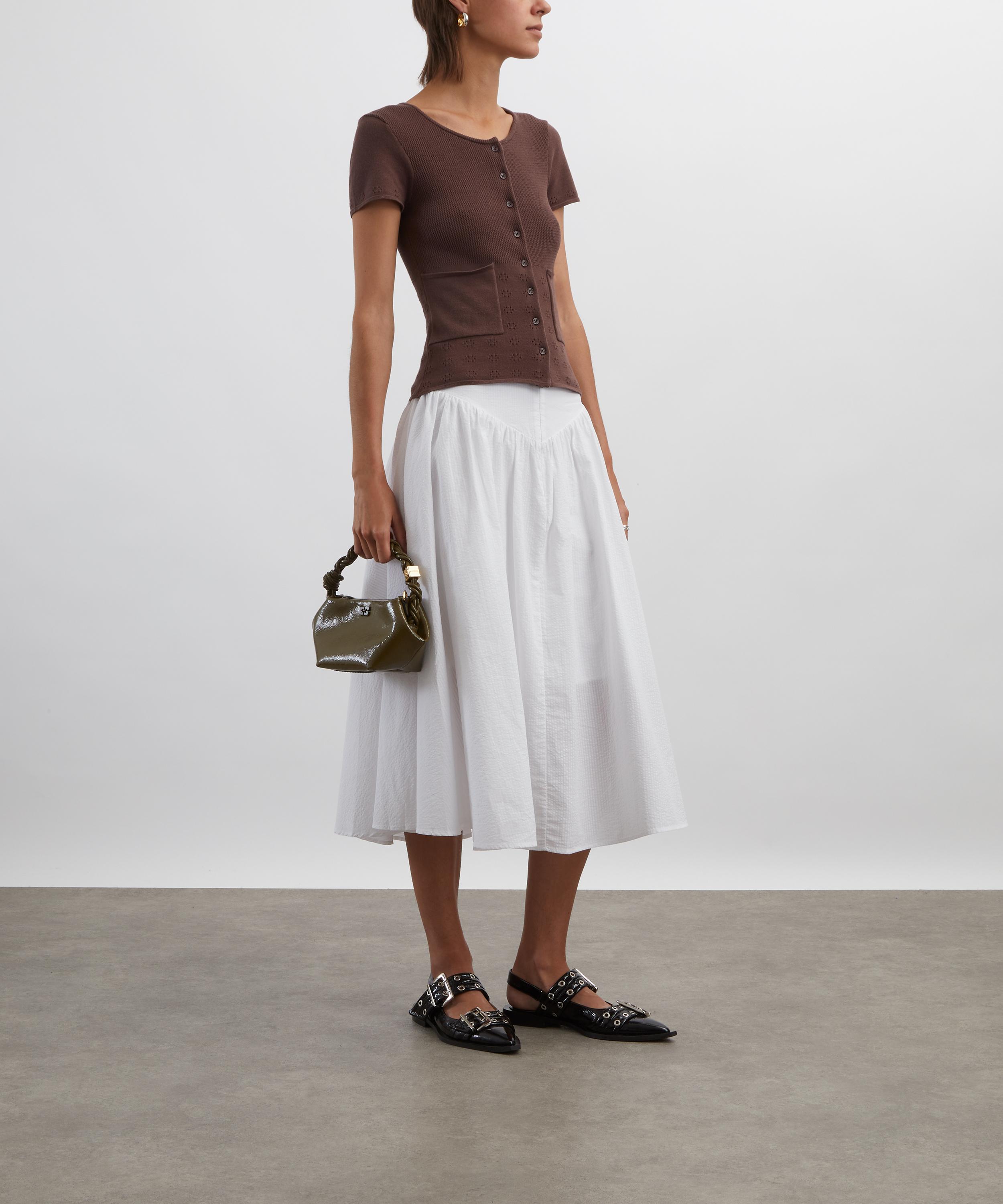 Peachy Den - Marie Knit Chocolate Polo Top image number 1