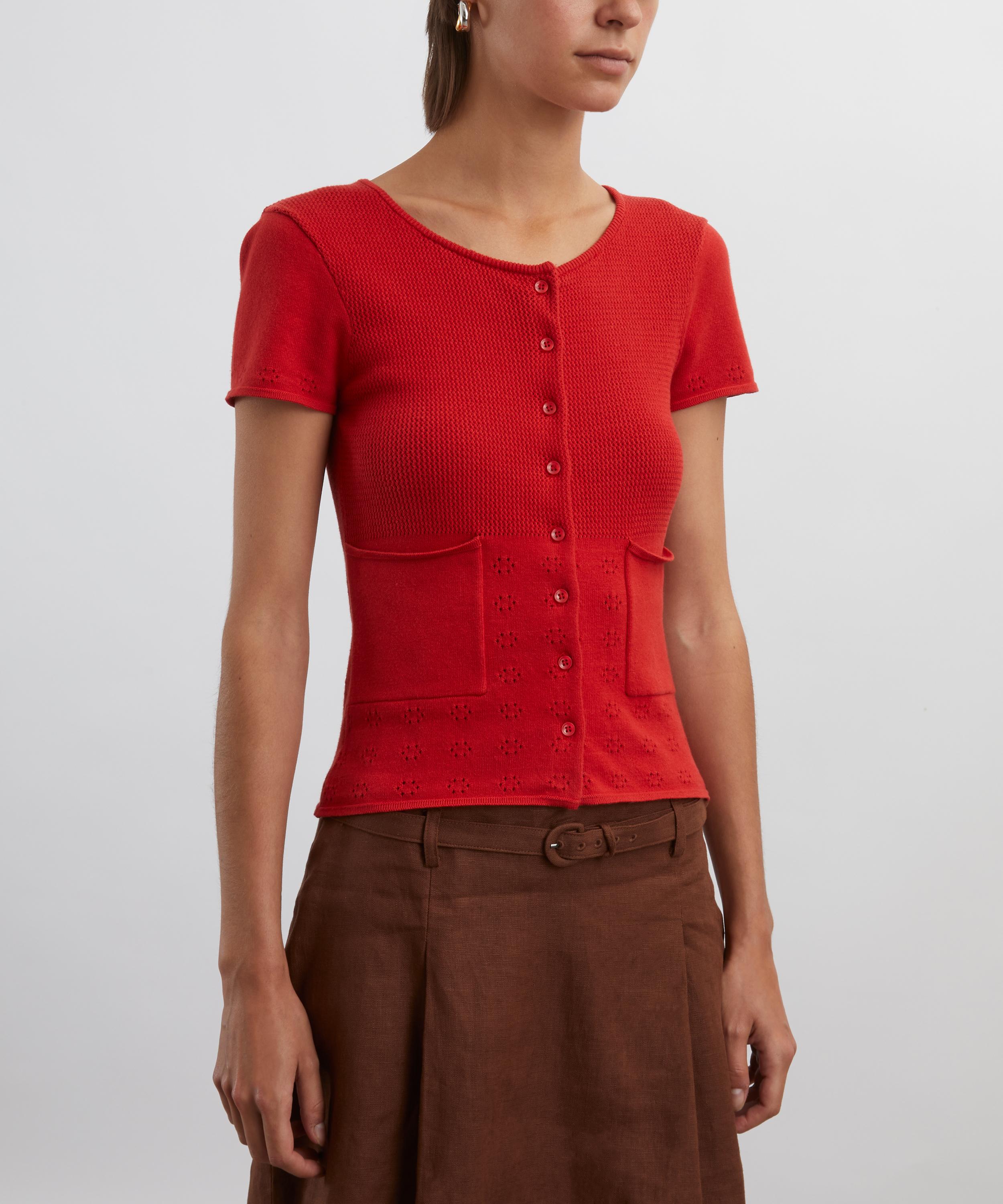 Peachy Den - Marie Knit Jam Polo Top image number 2