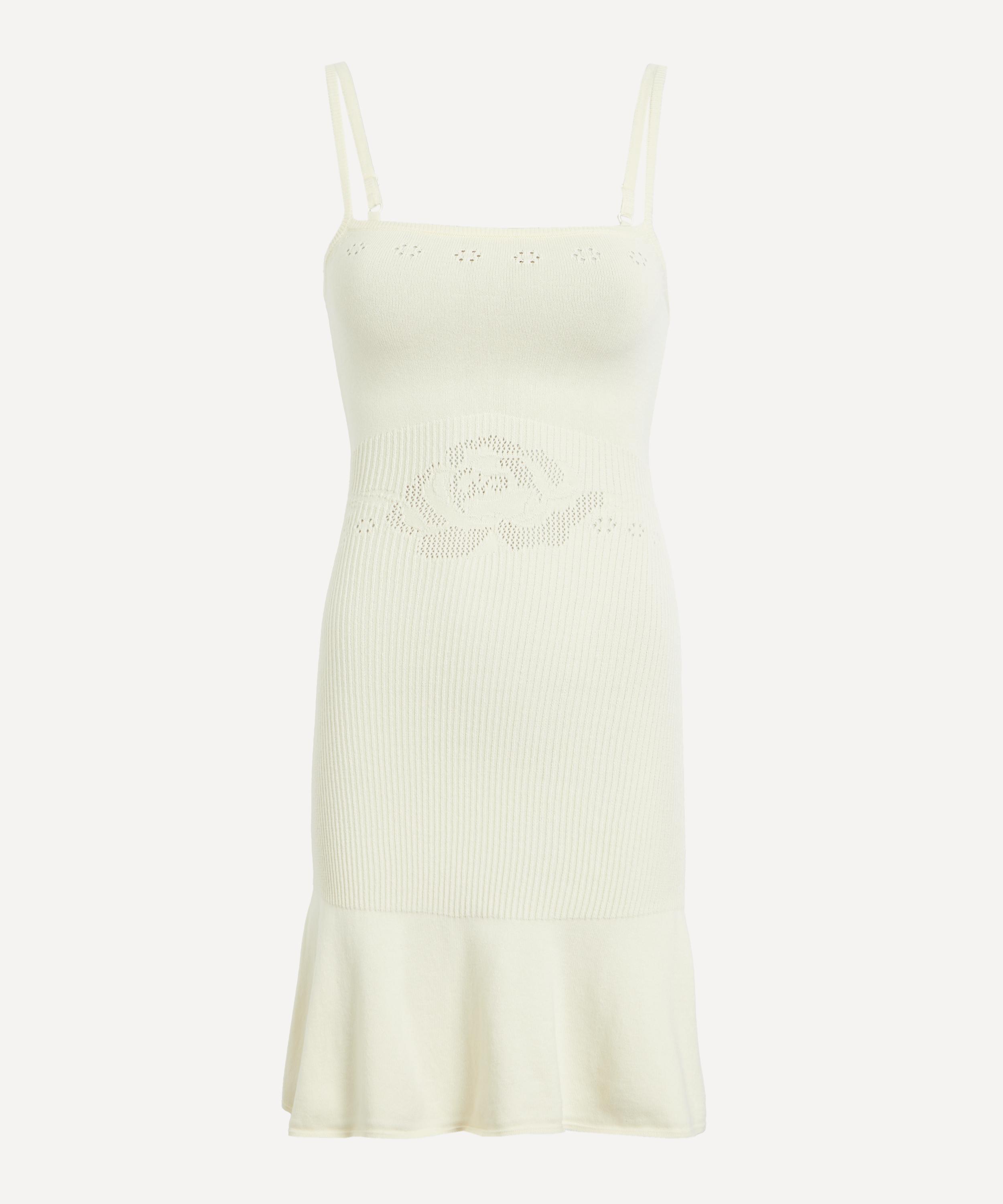 Peachy Den - Marie Knit Cream Mini Dress image number 0