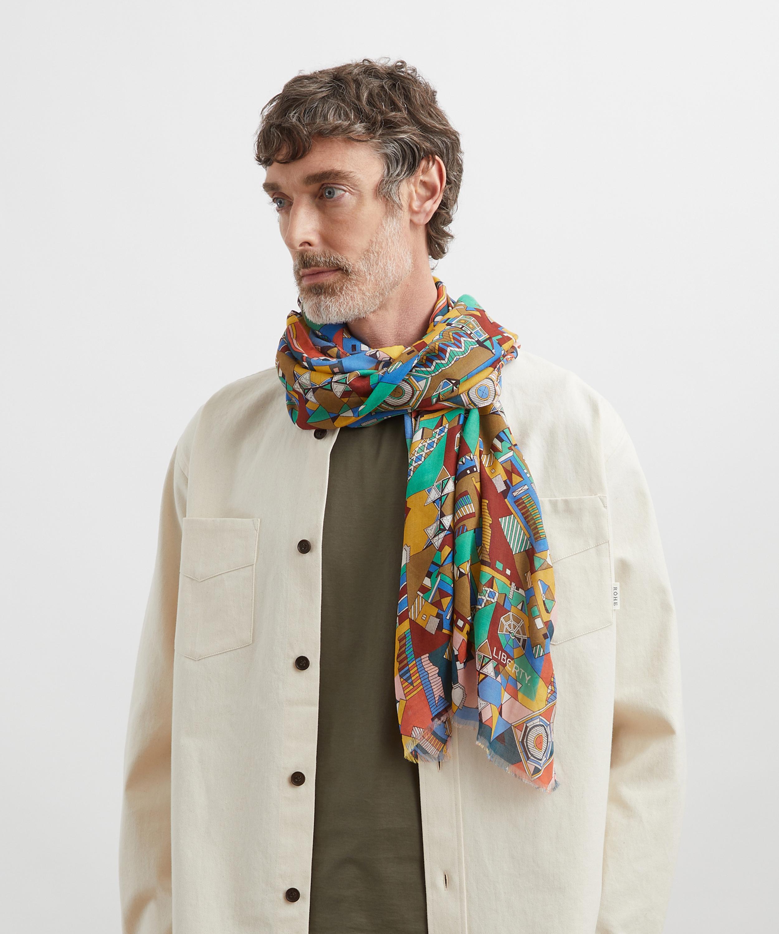 Liberty - Edenham Haze 60x160 Modal-Cashmere Scarf image number 4