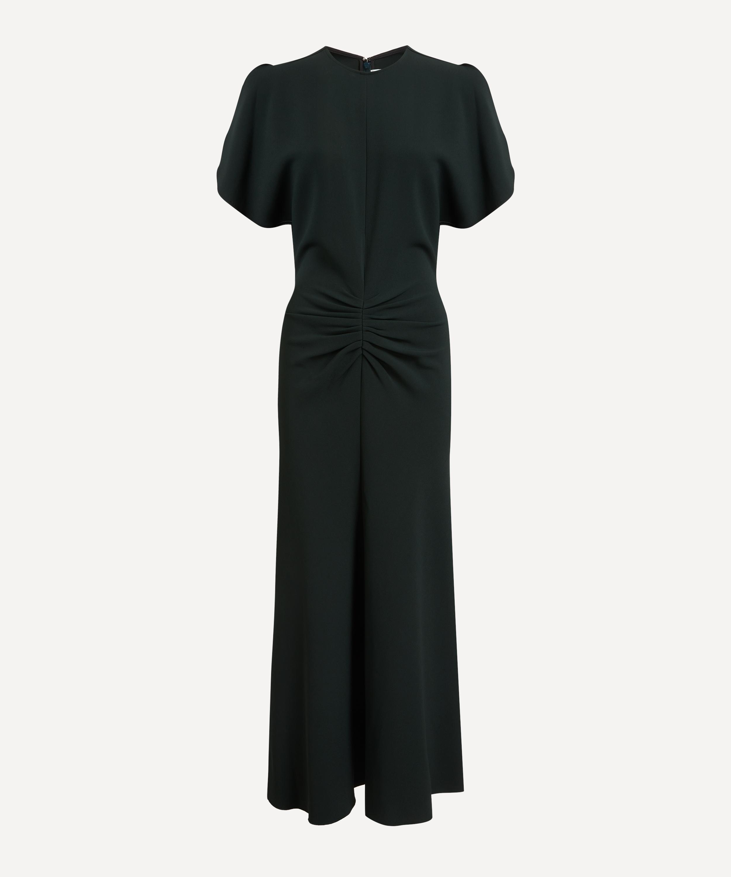 Victoria Beckham - Dark Pine Gathered Waist Midi Dress  image number 0