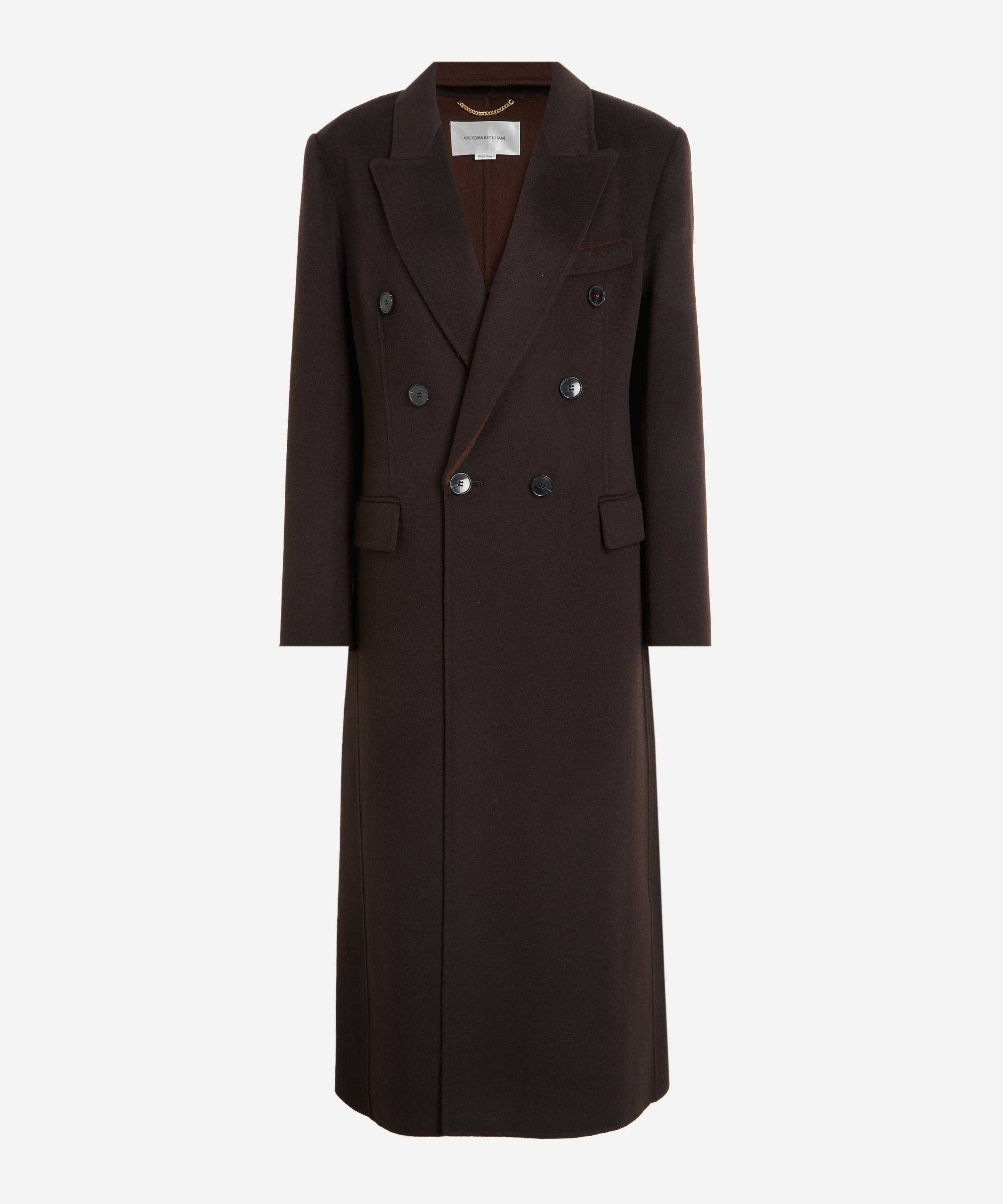 Victoria Beckham - Dark Chocolate Double-Faced Overcoat image number 0