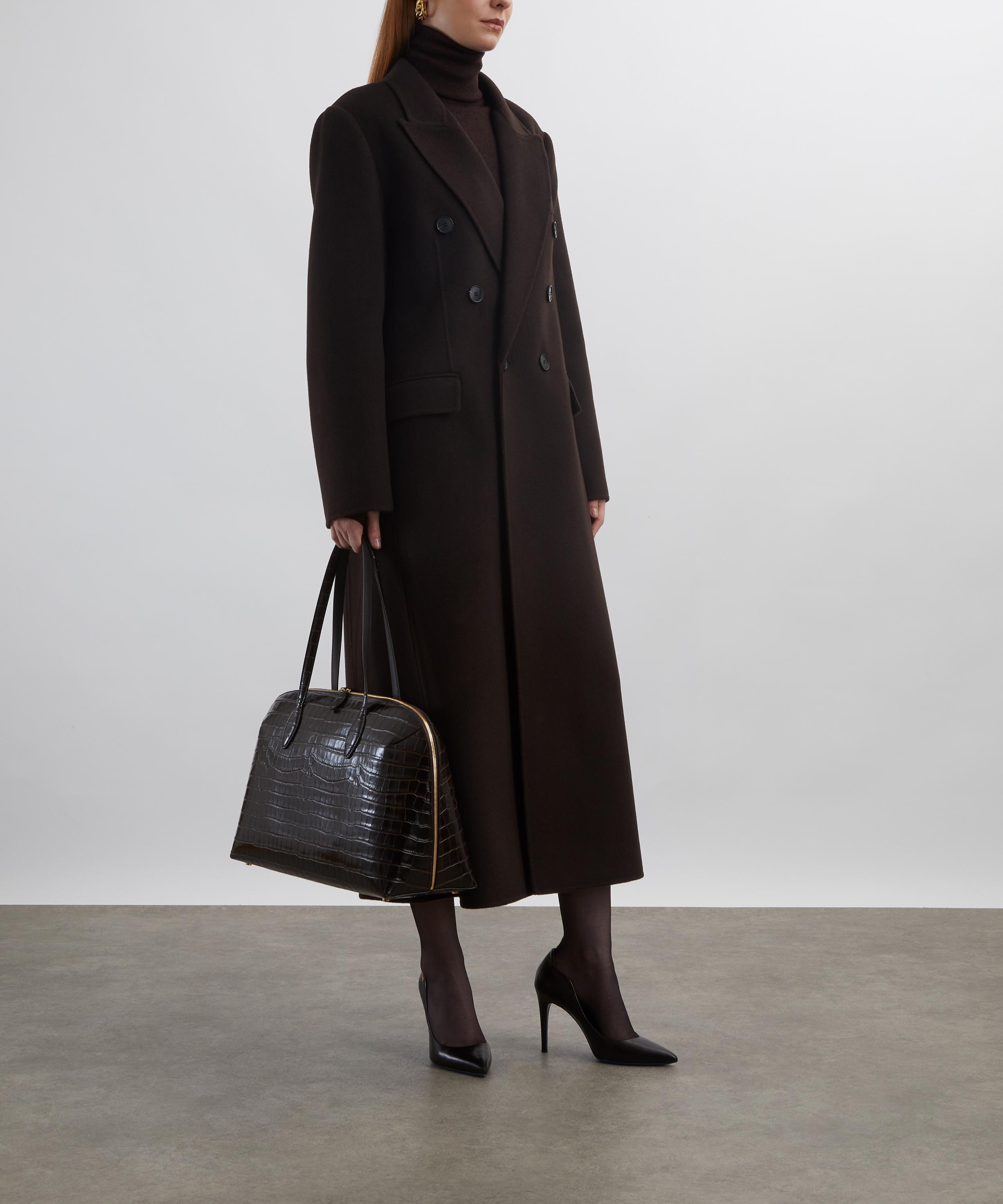 Victoria Beckham - Dark Chocolate Double-Faced Overcoat image number 1