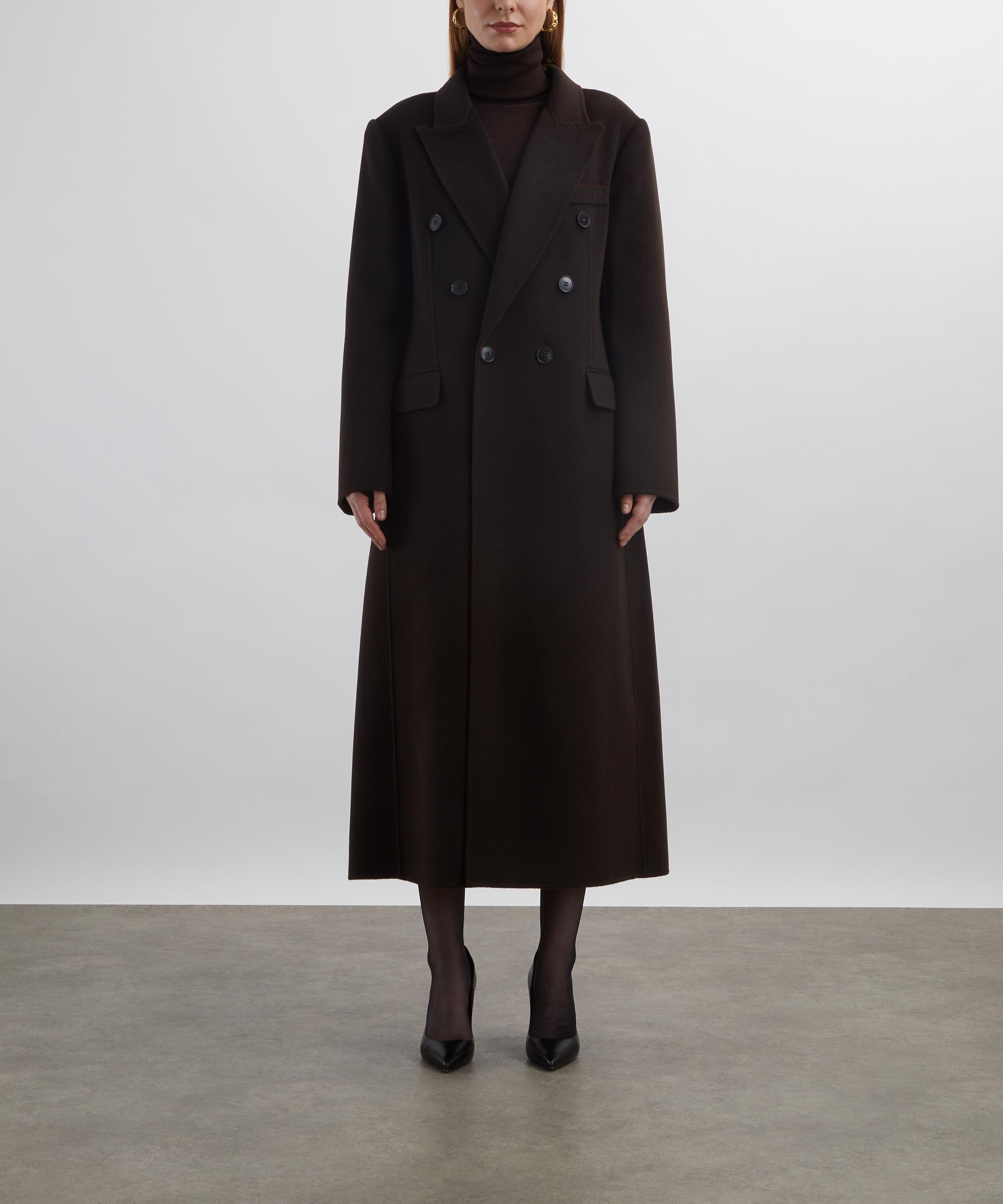 Victoria Beckham - Dark Chocolate Double-Faced Overcoat image number 2