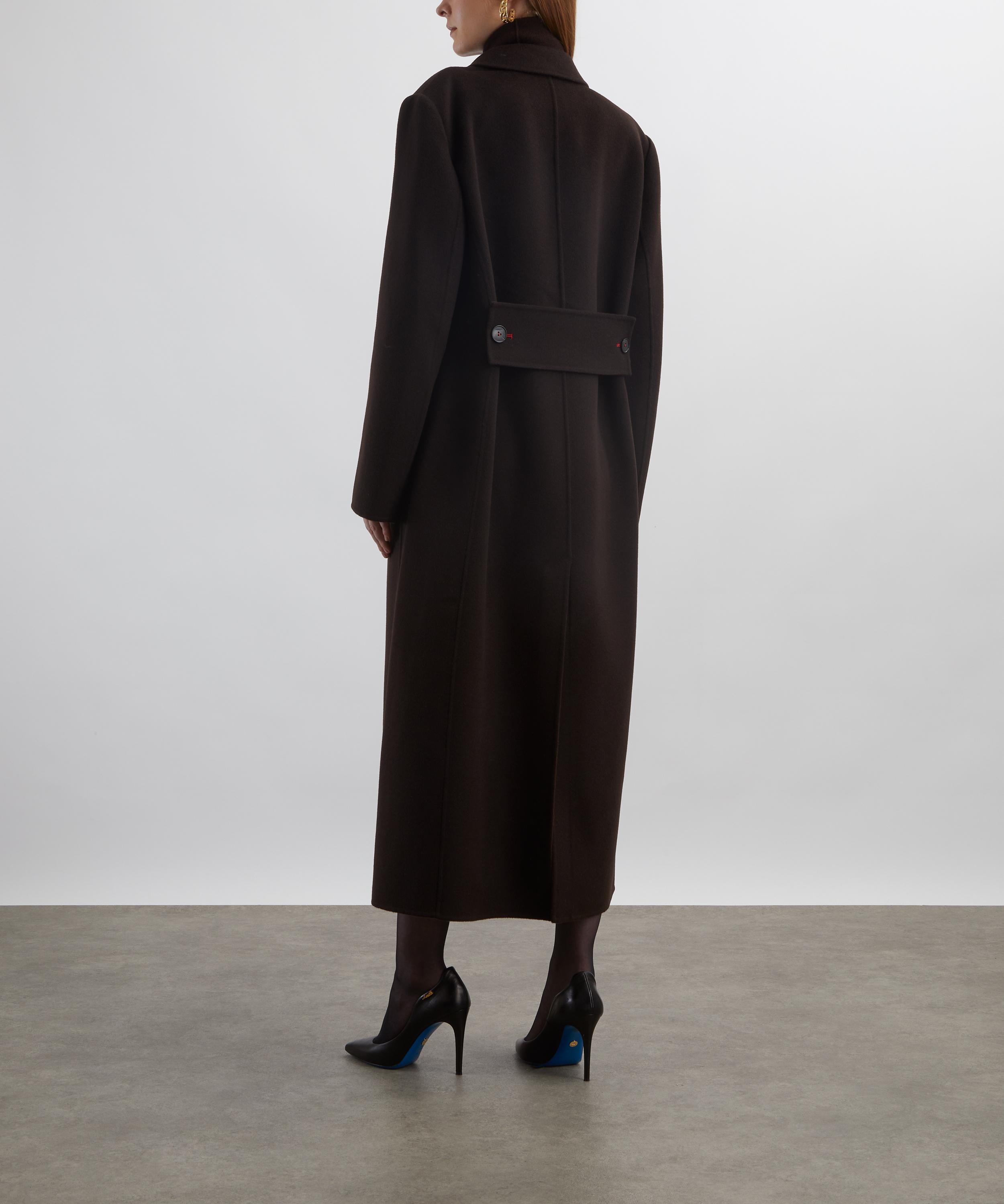 Victoria Beckham - Dark Chocolate Double-Faced Overcoat image number 3