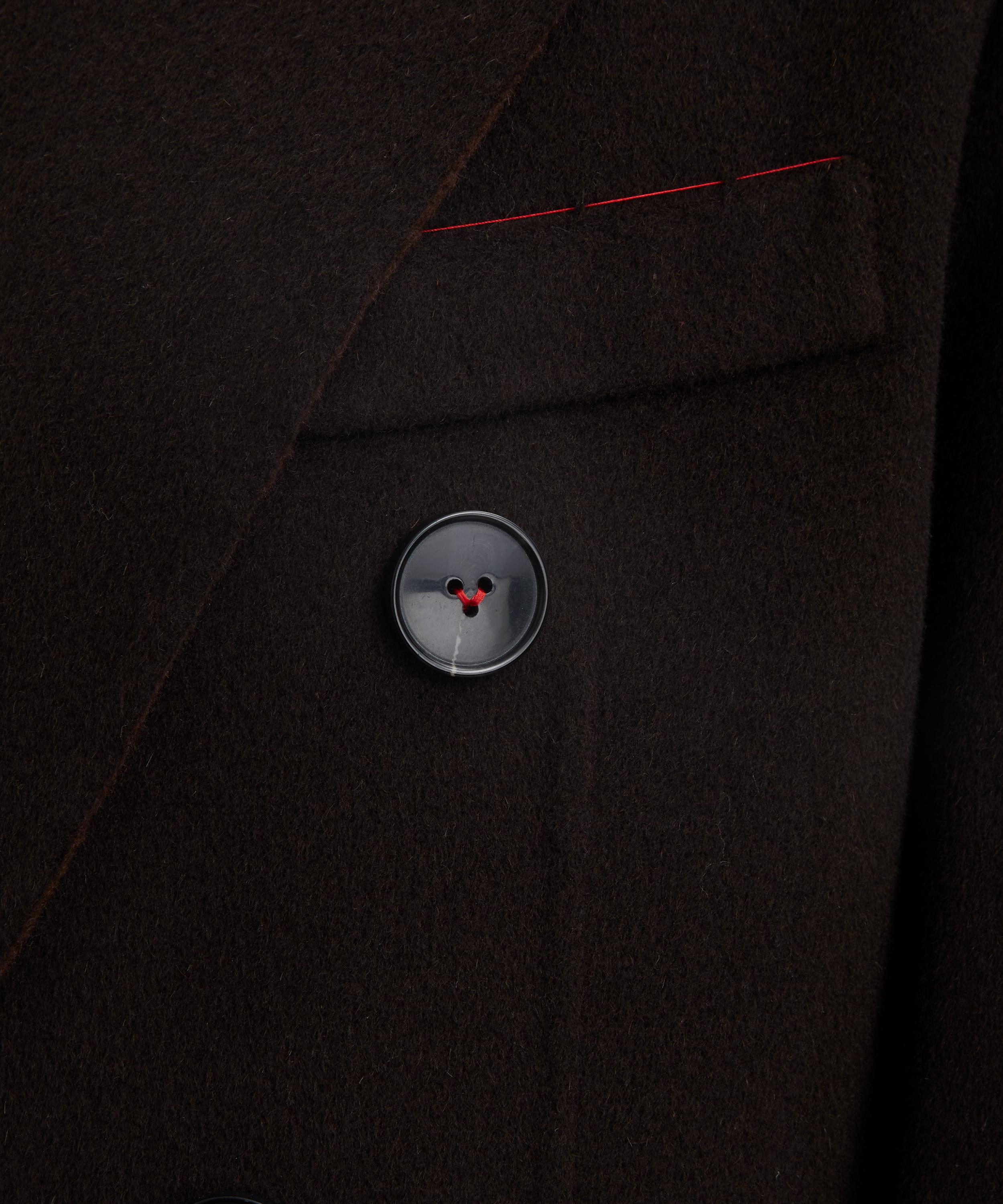 Victoria Beckham - Dark Chocolate Double-Faced Overcoat image number 4