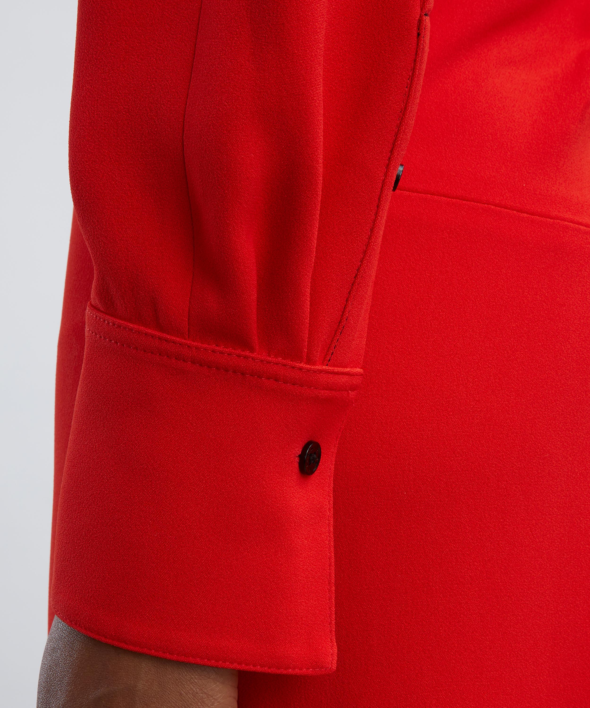 Victoria Beckham - Long Sleeve Polo Collar Midi Dress image number 4