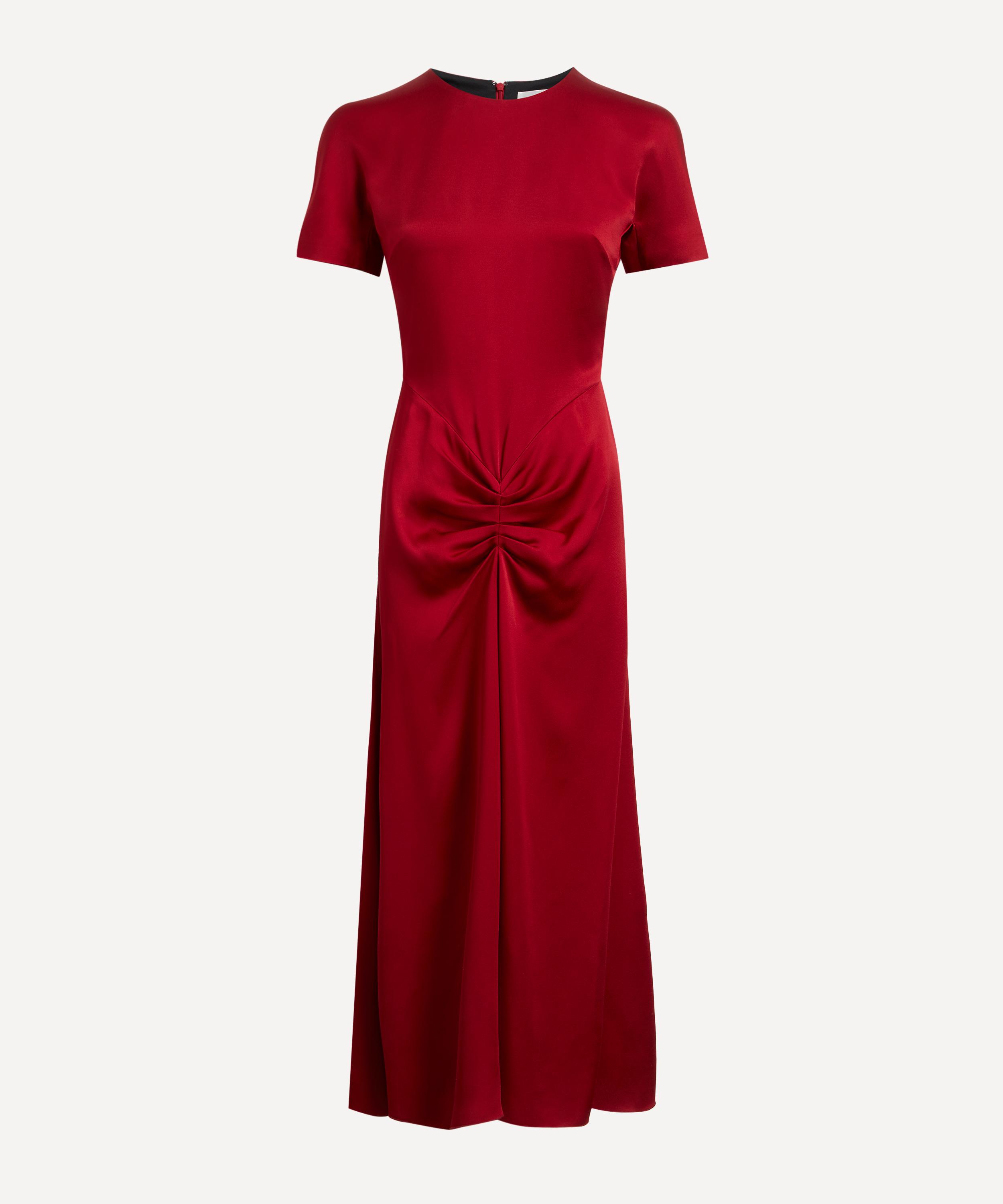 Victoria Beckham - Rose Gathered Detail T-Shirt Midi Dress  image number 0