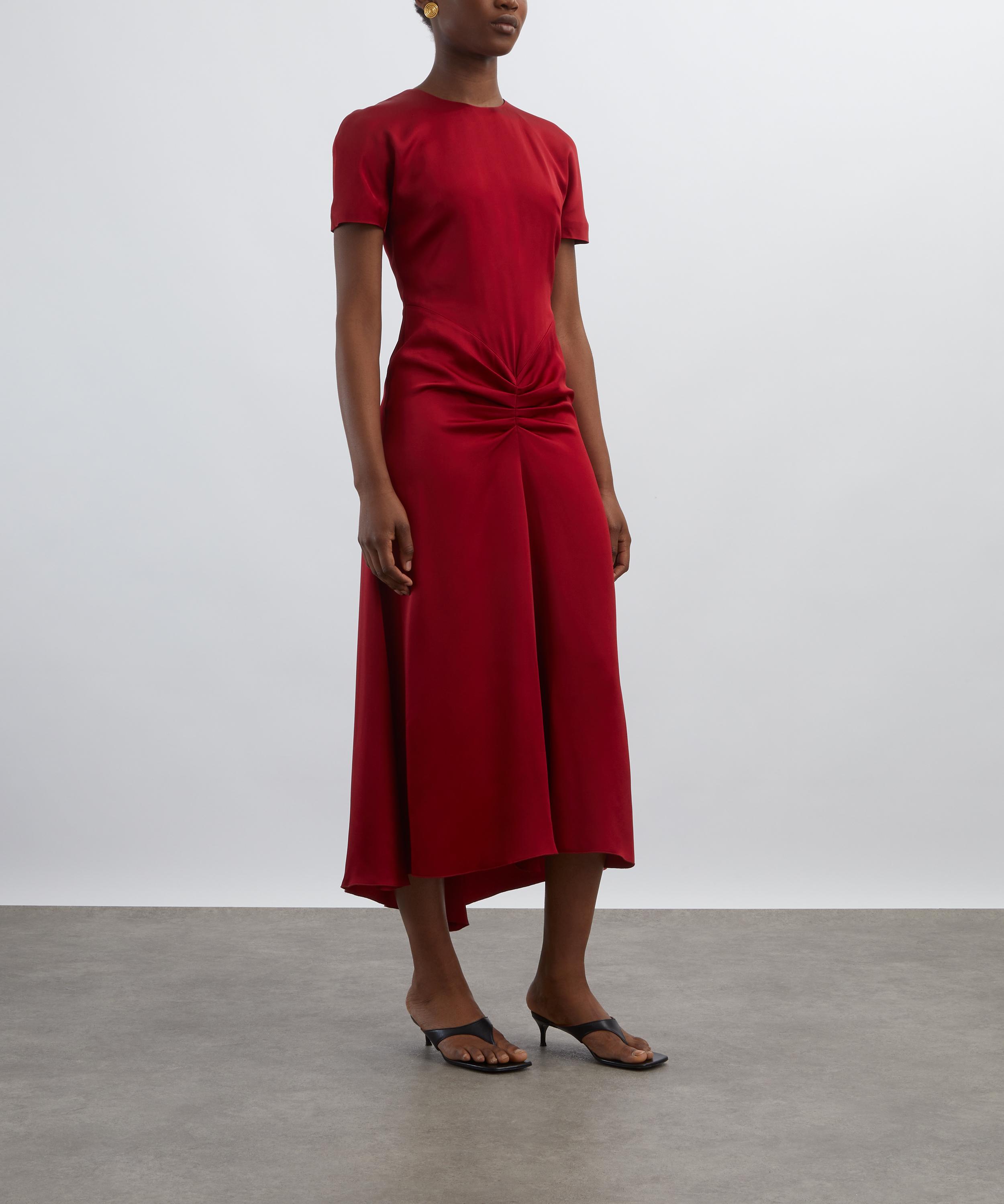 Victoria Beckham - Rose Gathered Detail T-Shirt Midi Dress  image number 2