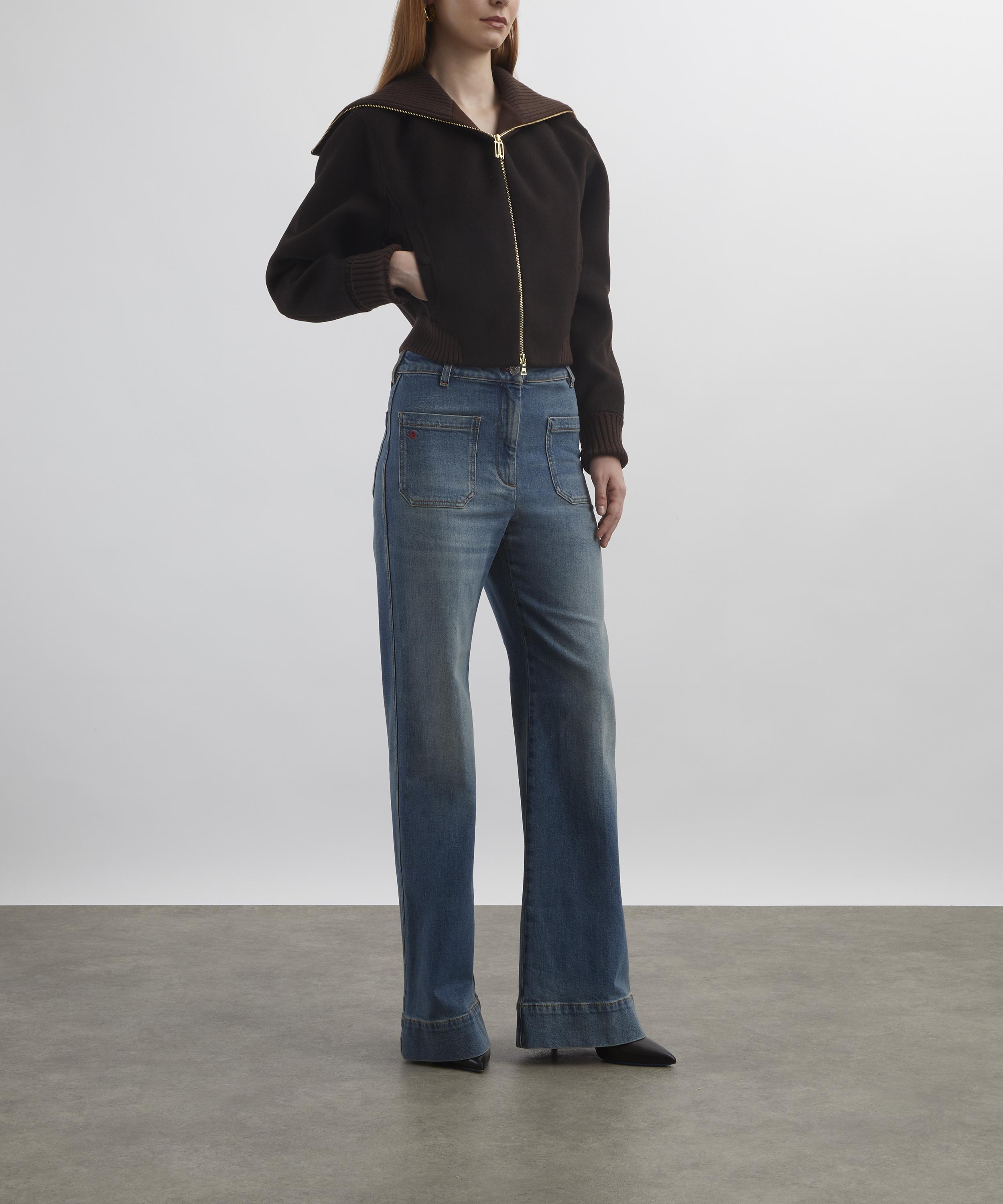 Victoria Beckham - Dark Chocolate Double-Faced Bomber Jacket image number 1