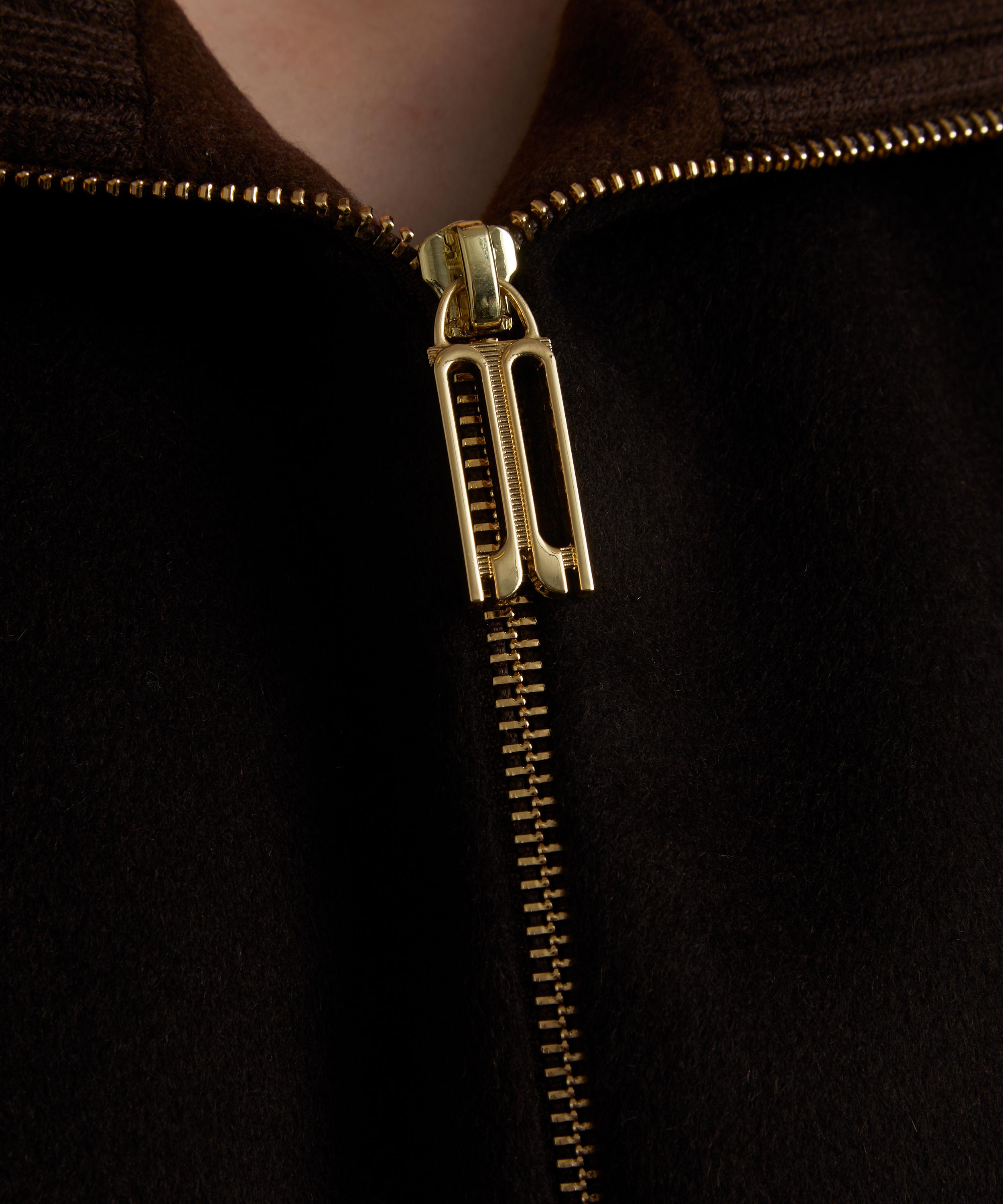 Victoria Beckham - Dark Chocolate Double-Faced Bomber Jacket image number 4