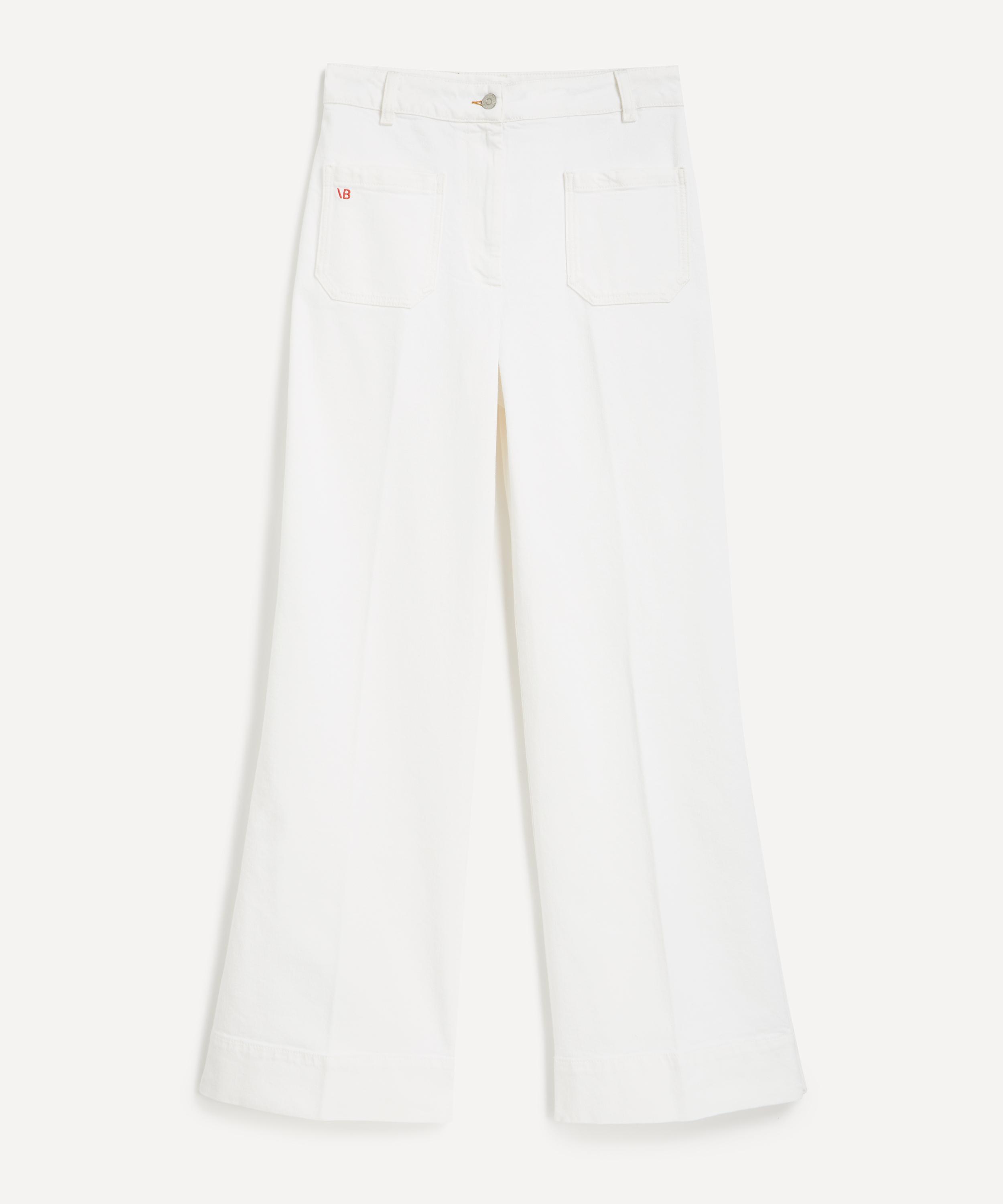 Victoria Beckham - Alina High Waist Jeans in Washed White image number 0