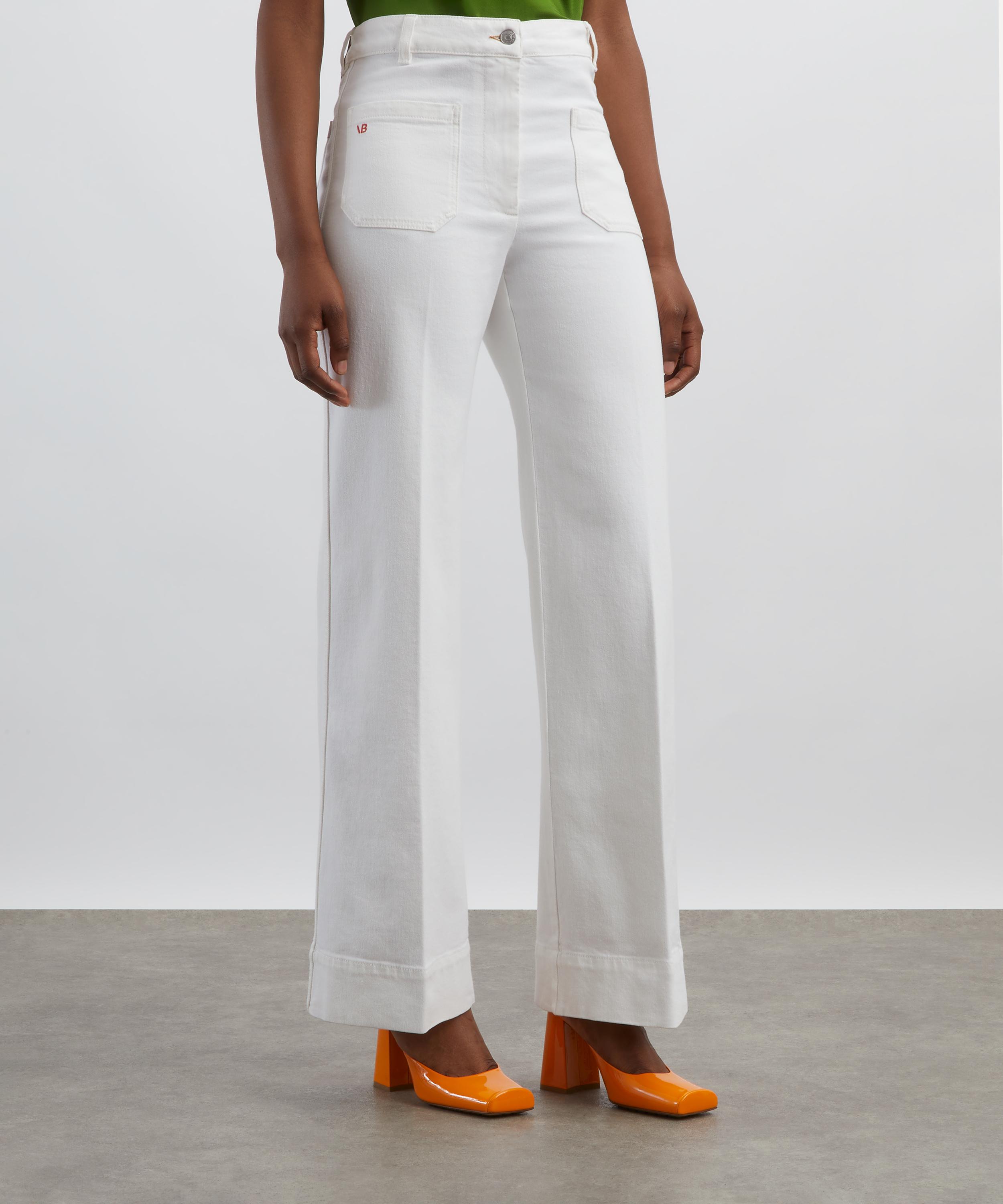 Victoria Beckham - Alina High Waist Jeans in Washed White image number 2