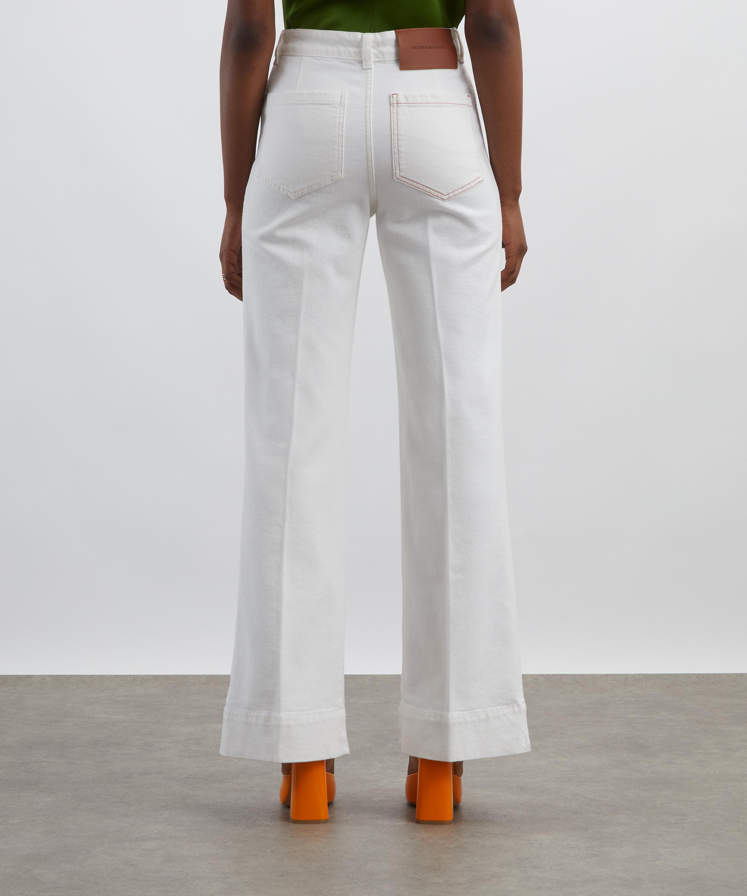 Victoria Beckham - Alina High Waist Jeans in Washed White image number 3