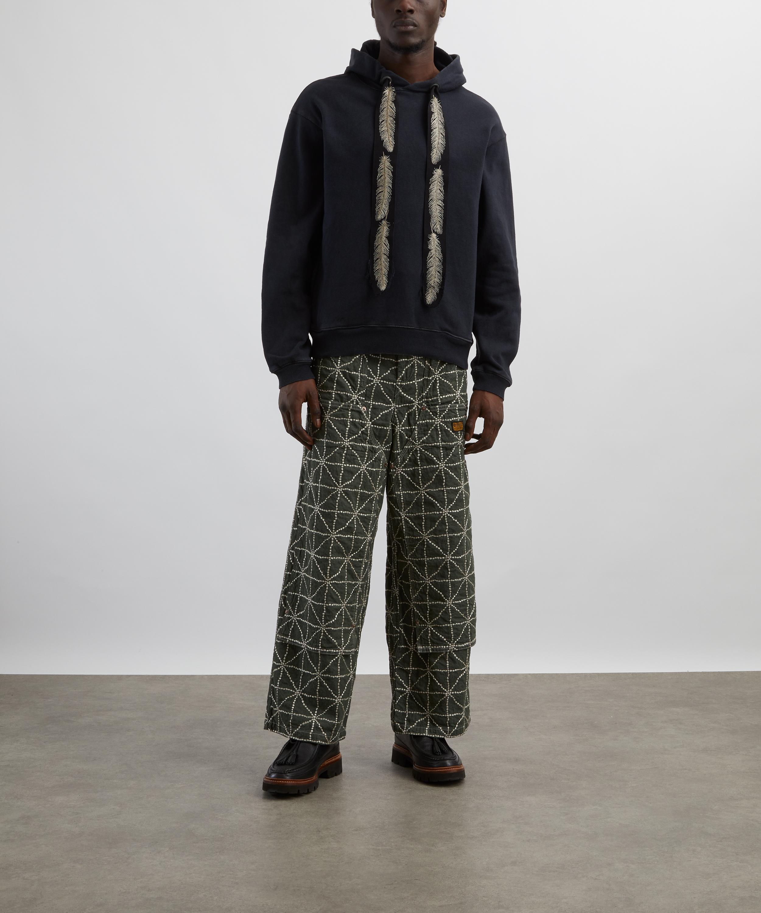 Kapital - Knit Feather Cord Hoodie image number 1