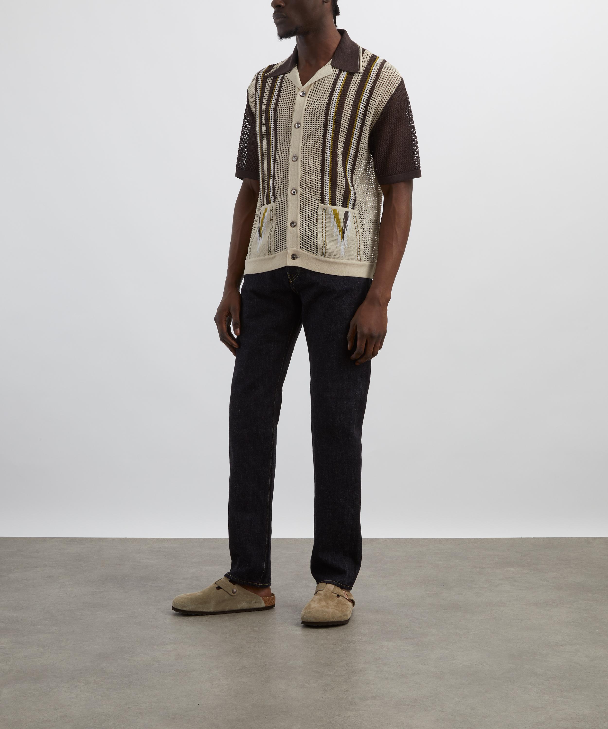Kapital - Tennessee Mesh Knit Cuban Polo Shirt image number 1