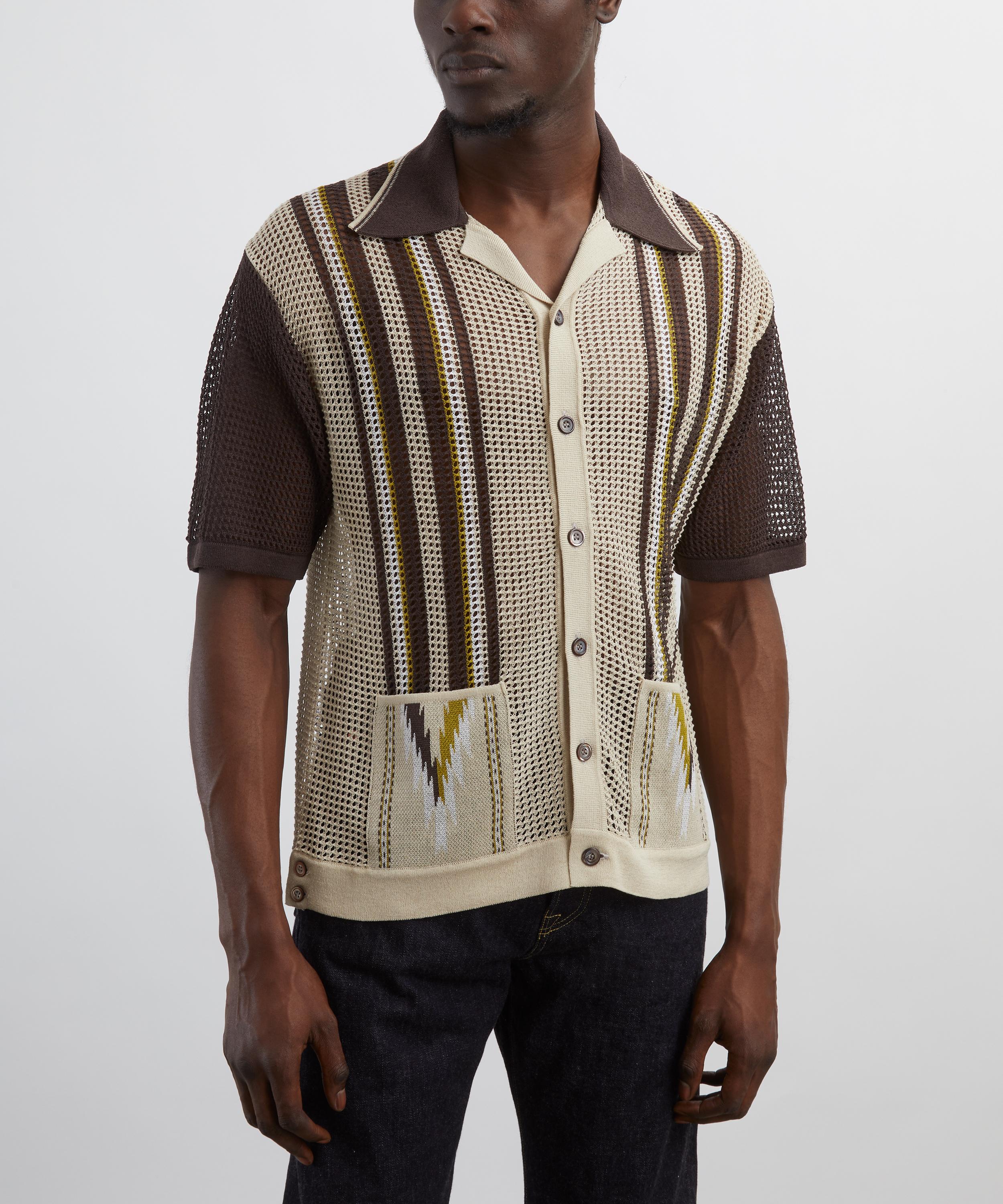 Kapital - Tennessee Mesh Knit Cuban Polo Shirt image number 2