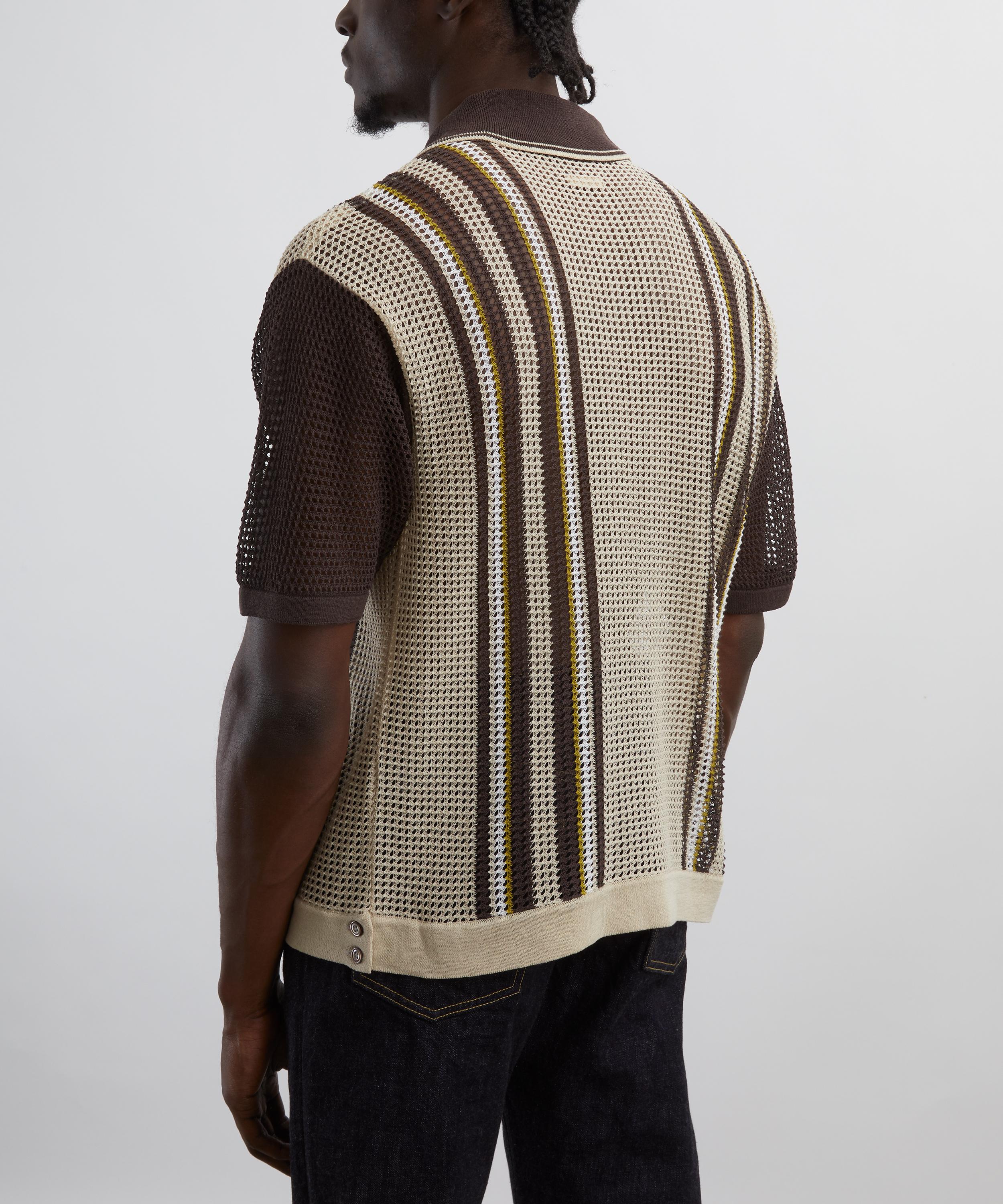 Kapital - Tennessee Mesh Knit Cuban Polo Shirt image number 3