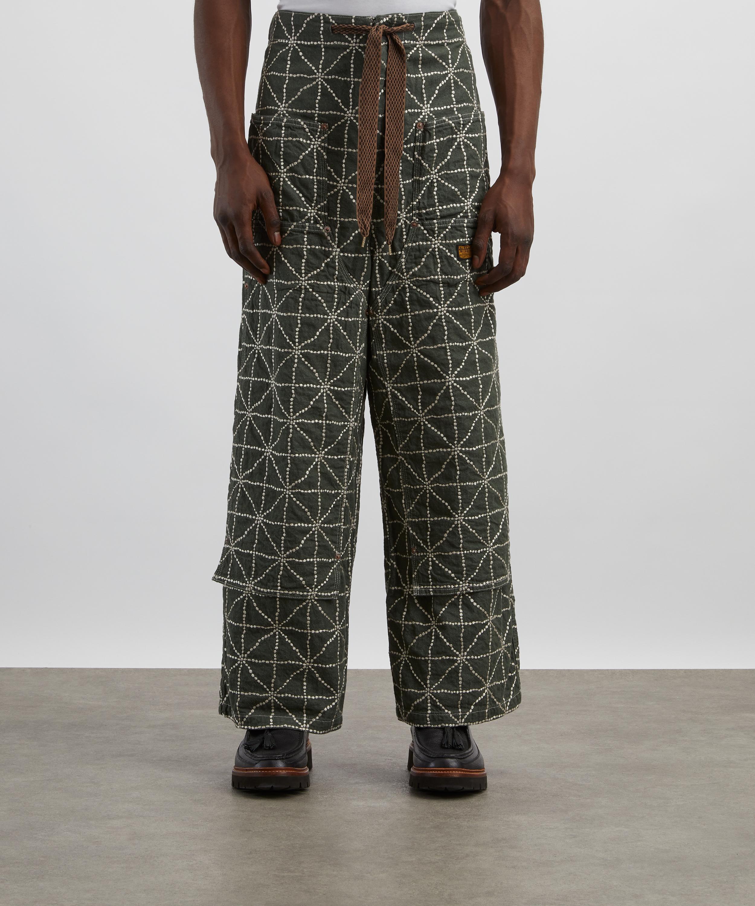 Kapital - Colour Denim Fold Dojo W-Knee Easy Baggy Pants image number 2