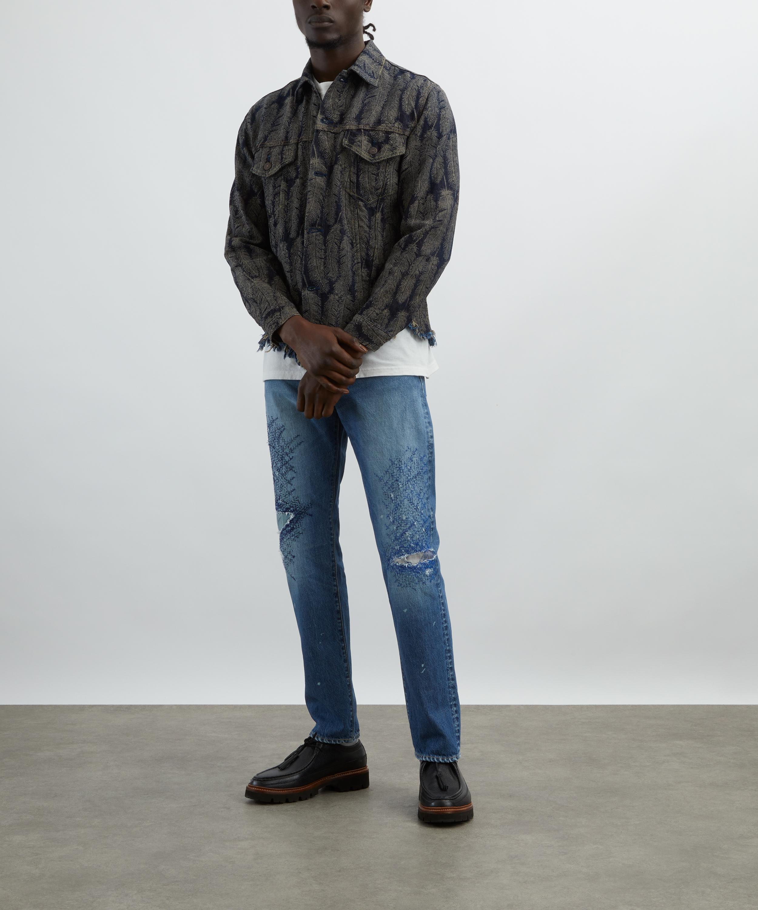 Kapital - Monkey CISCO Straight-Leg Distressed Embroidered Jeans image number 1