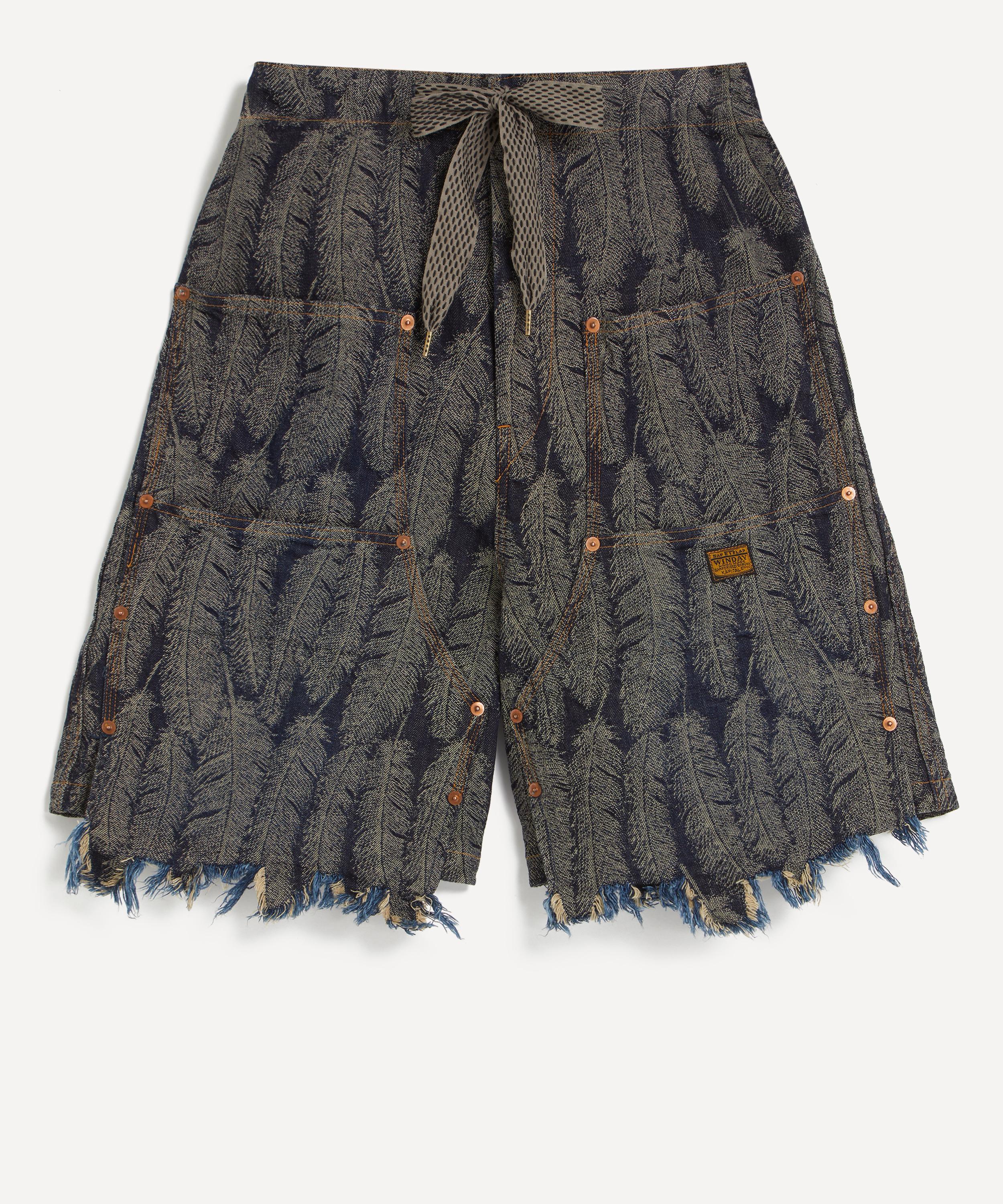 Kapital - Magpie Denim Double Knee Easy Shorts image number 0