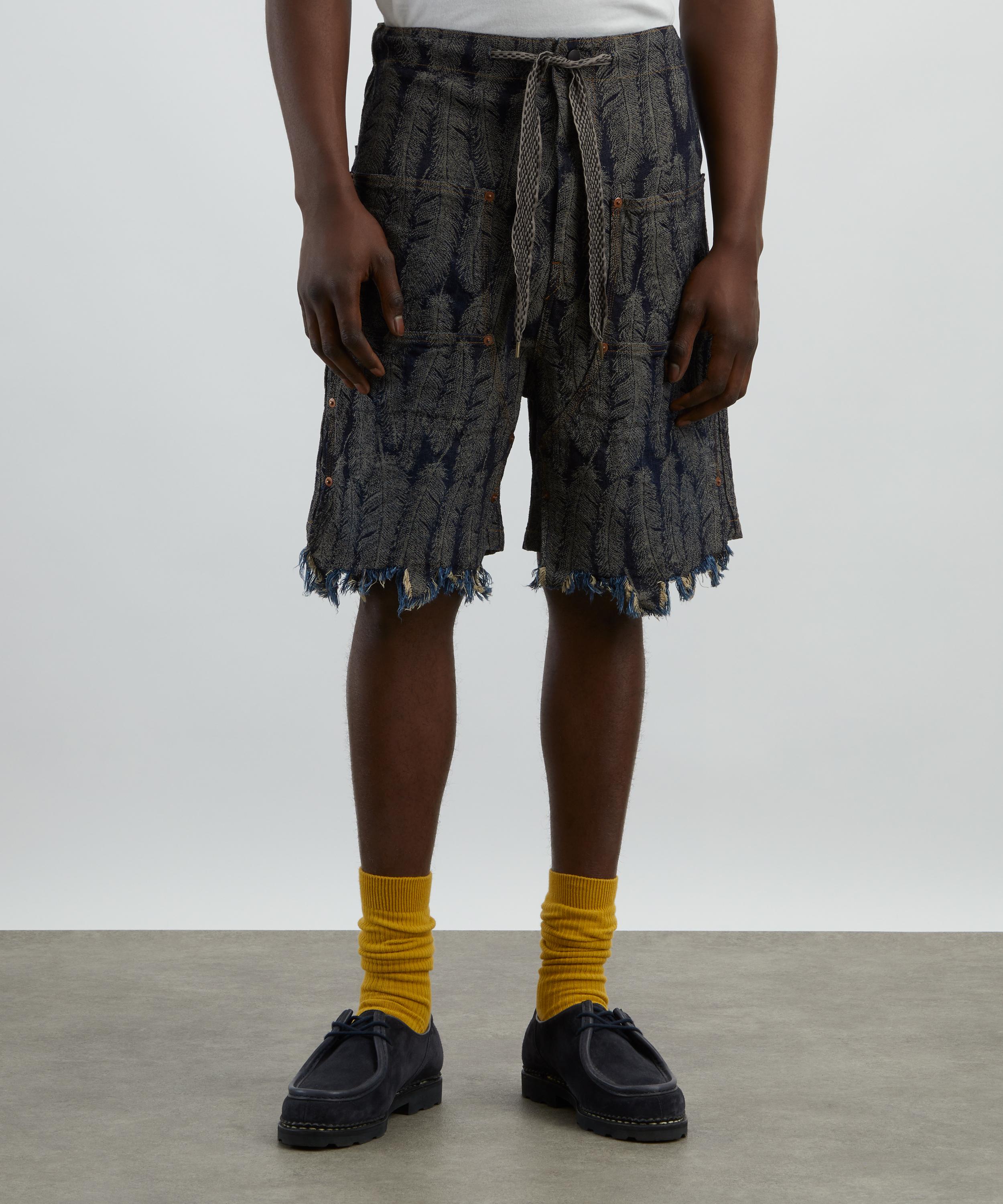 Kapital - Magpie Denim Double Knee Easy Shorts image number 2