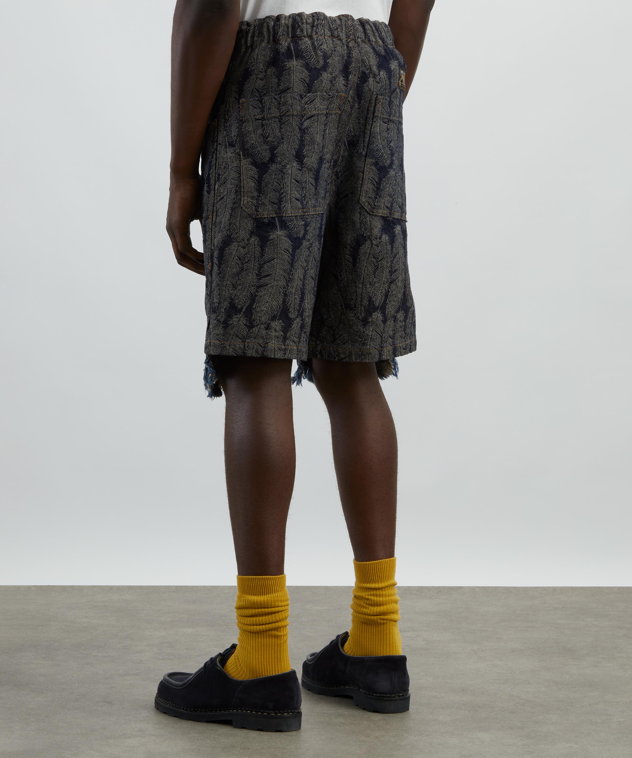 Kapital - Magpie Denim Double Knee Easy Shorts image number 3