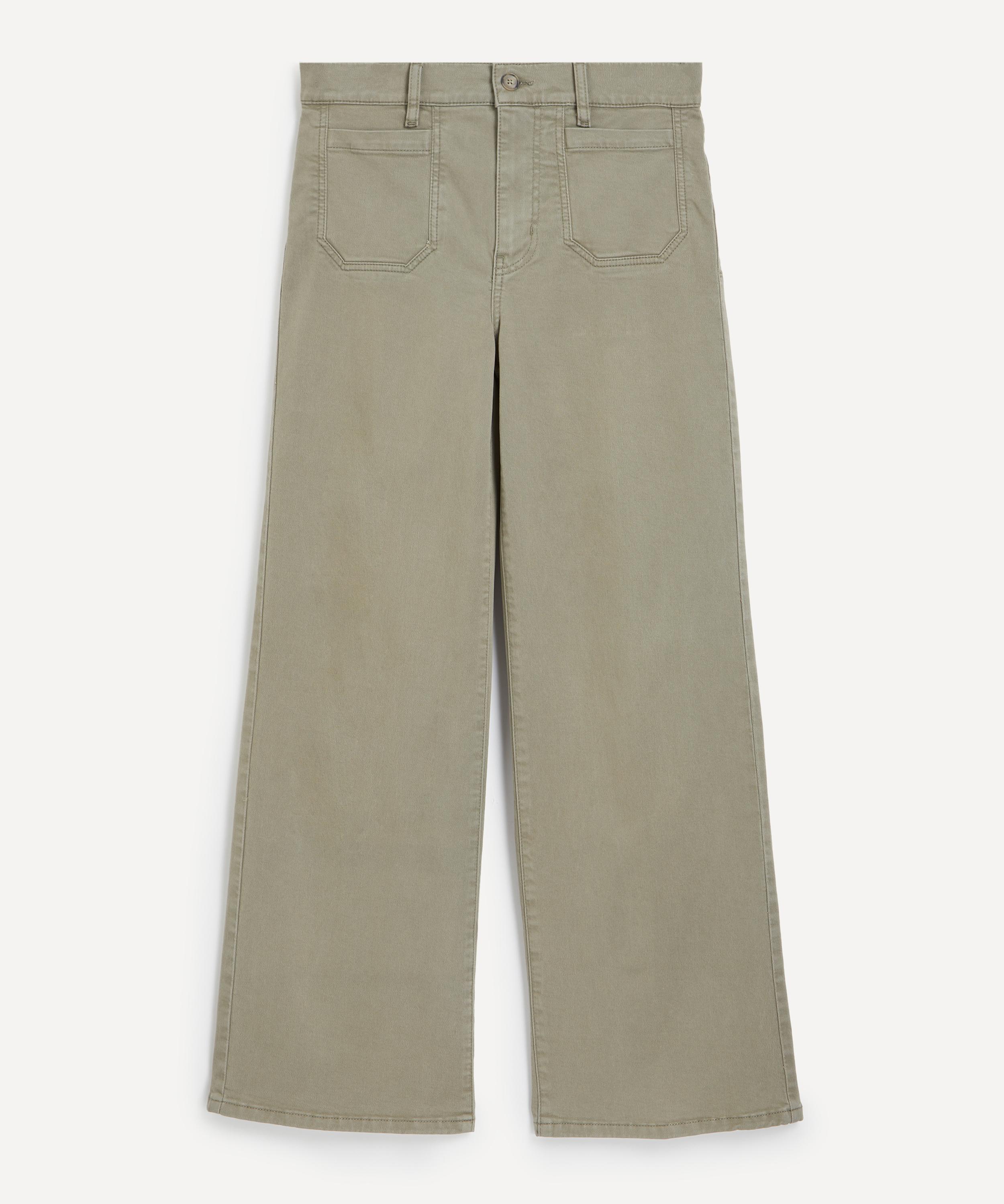 Frame - Le Slim Palazzo Modernist Pocket Jeans in Thyme image number 0