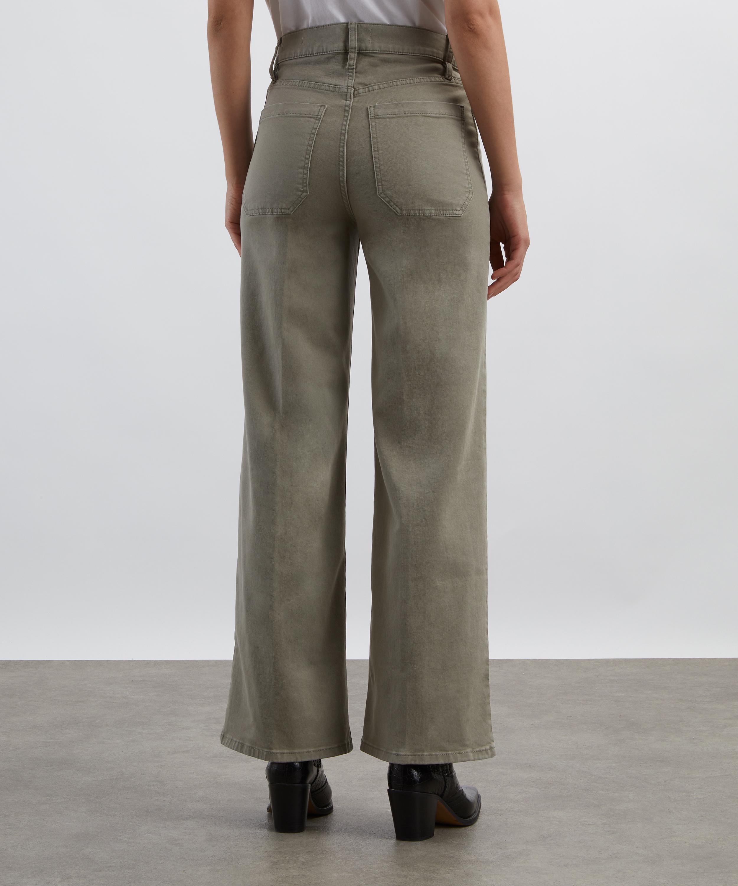Frame - Le Slim Palazzo Modernist Pocket Jeans in Thyme image number 3