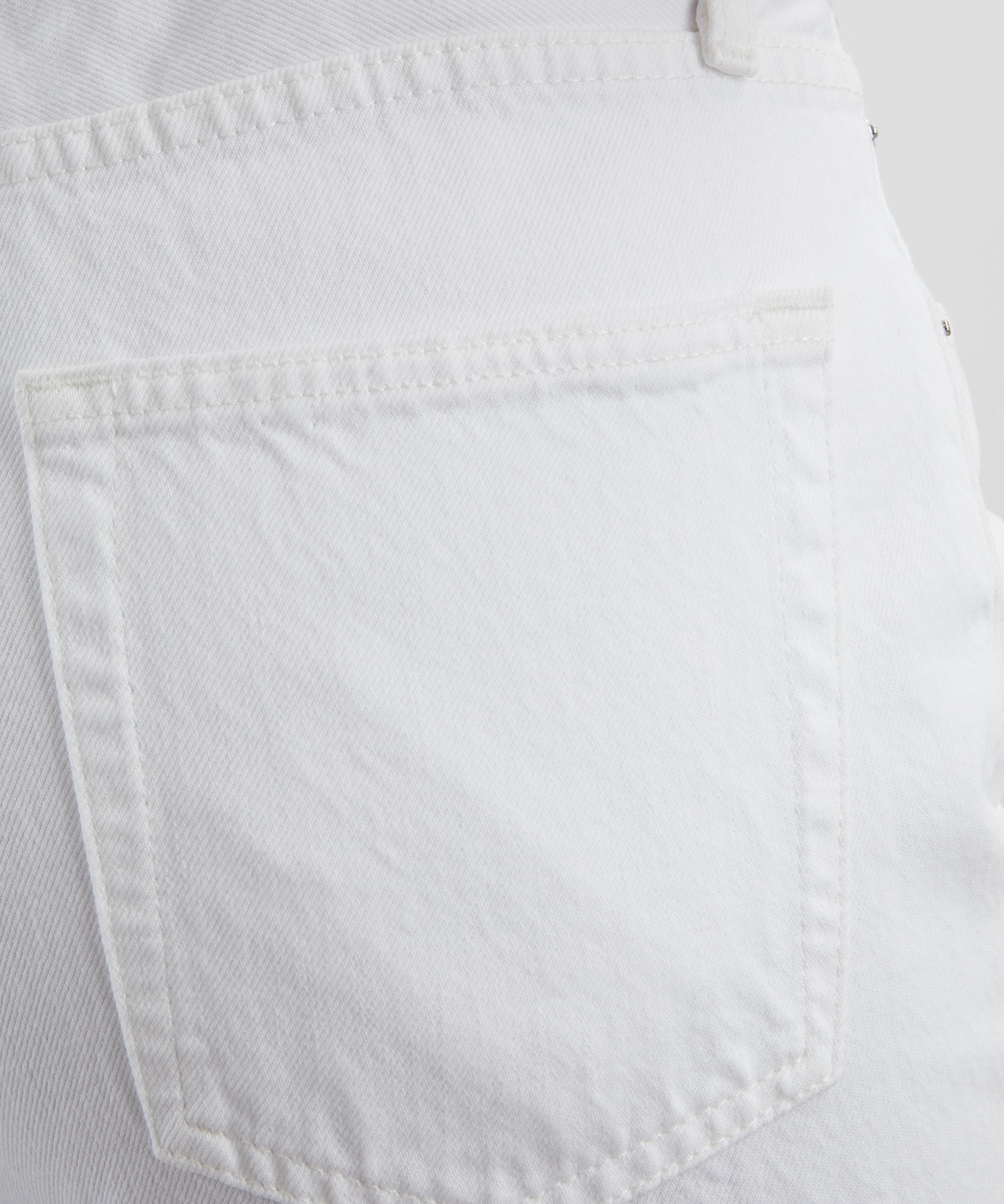 Frame - The Lax High-Rise Flare Jeans in White Raw Fry image number 4