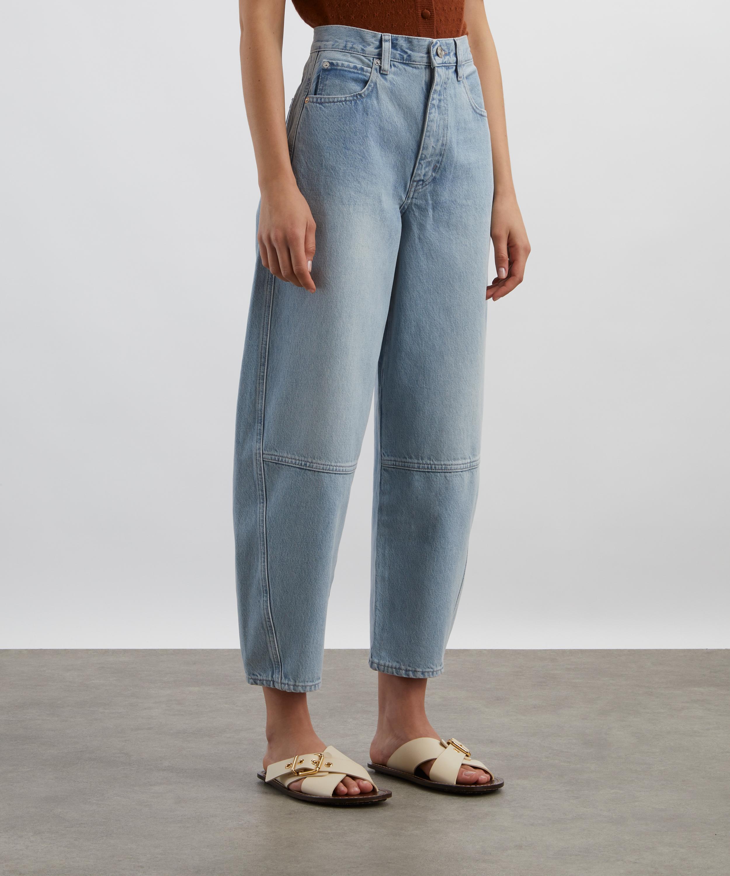 Frame - The Twisted High-Rise Barrel Jeans in Never image number 2