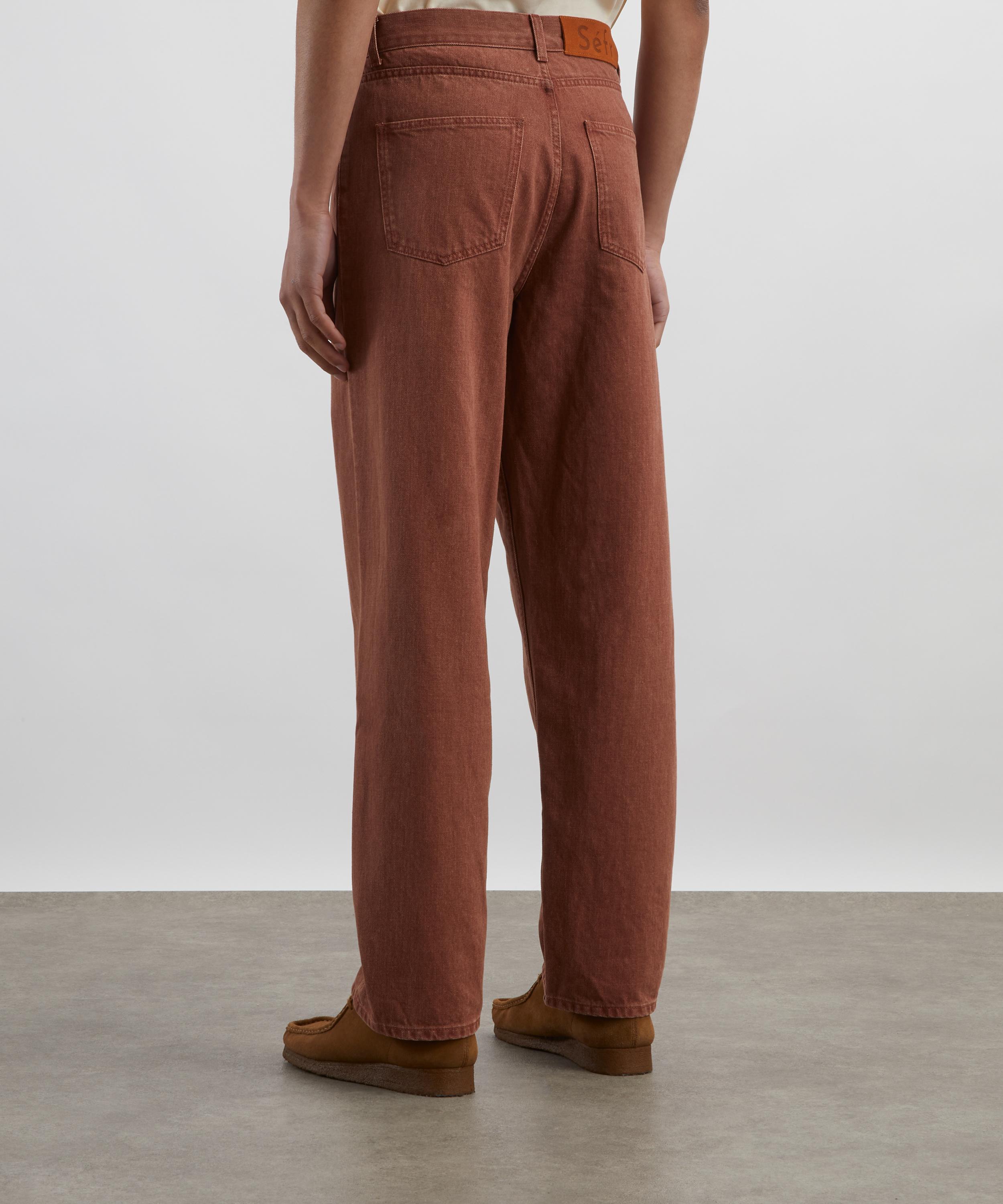 Séfr - Faded Red Wide Cut Jeans image number 3