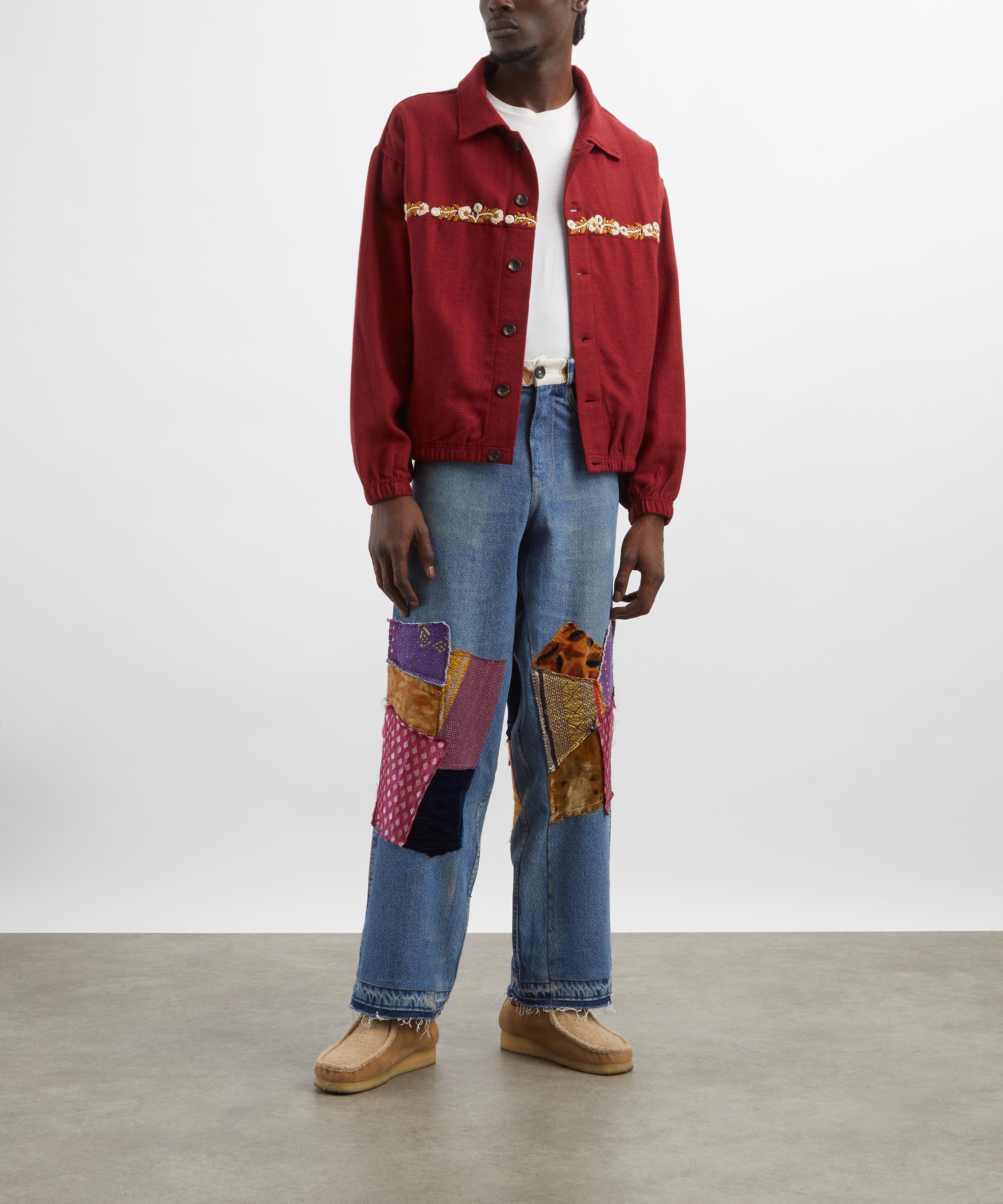 Kartik Research - Rishikesh Embroidered Herringbone Jacket image number 1