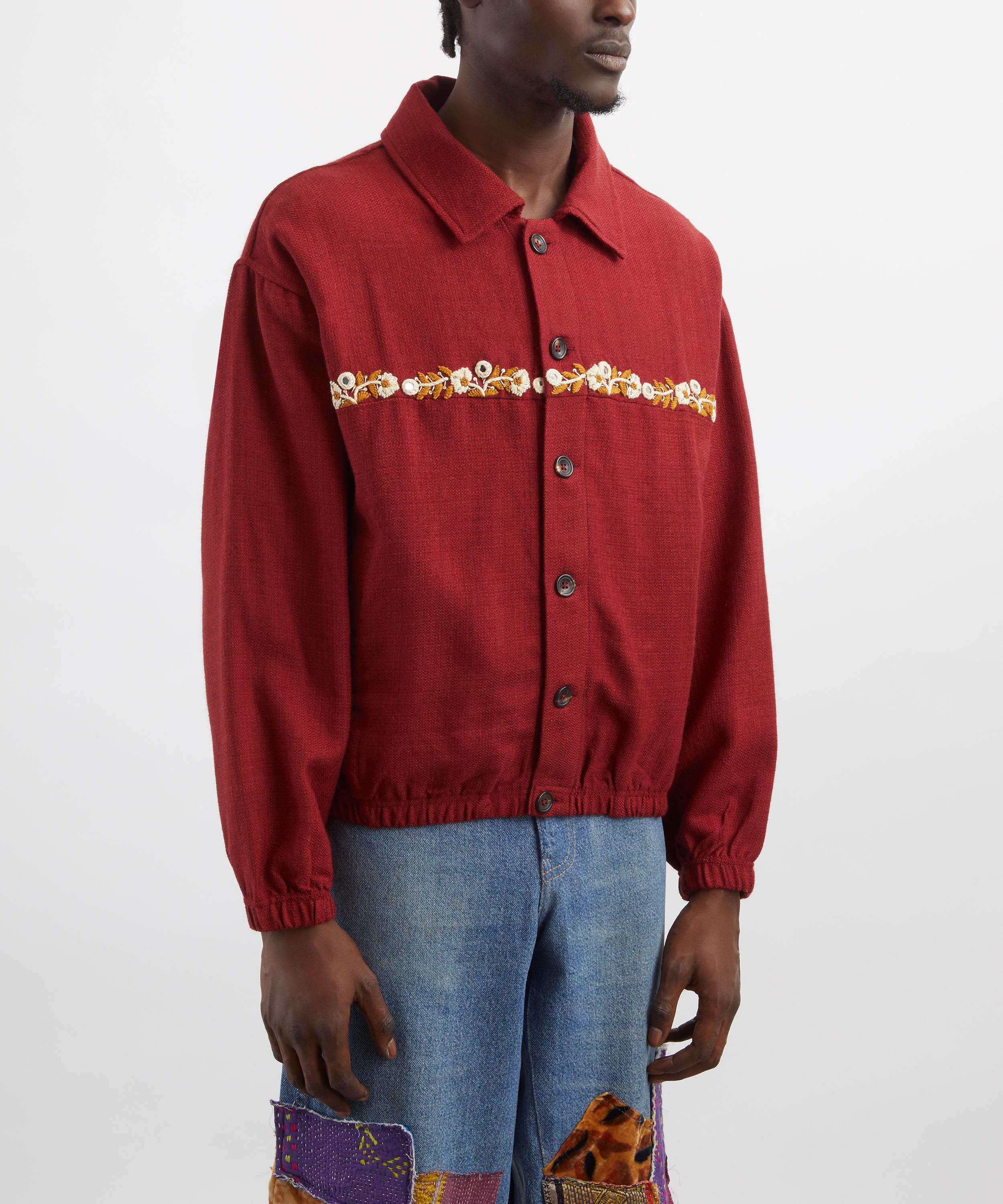 Kartik Research - Rishikesh Embroidered Herringbone Jacket image number 2