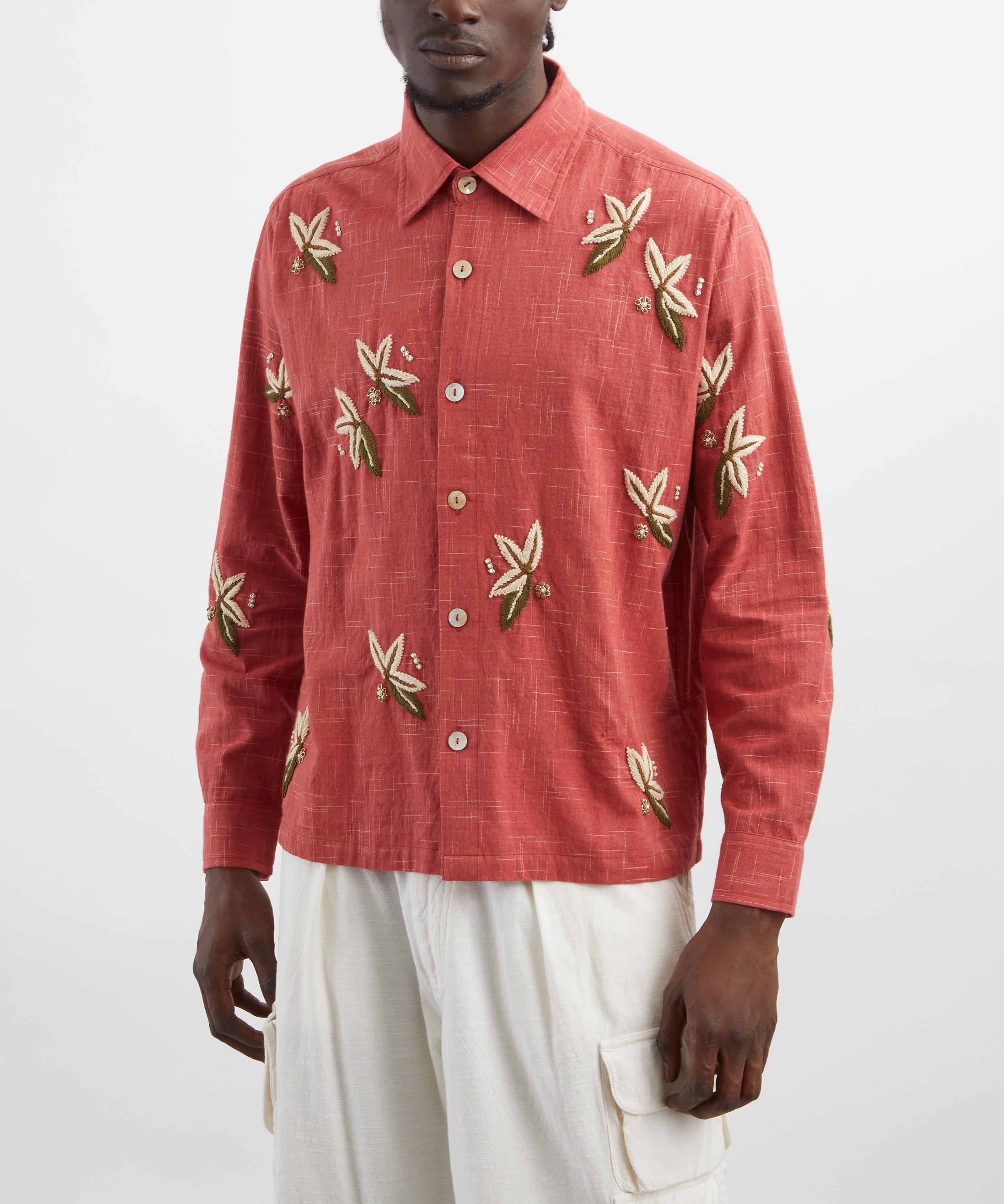 Kartik Research - Hand-Embroidered Floral Shirt image number 2