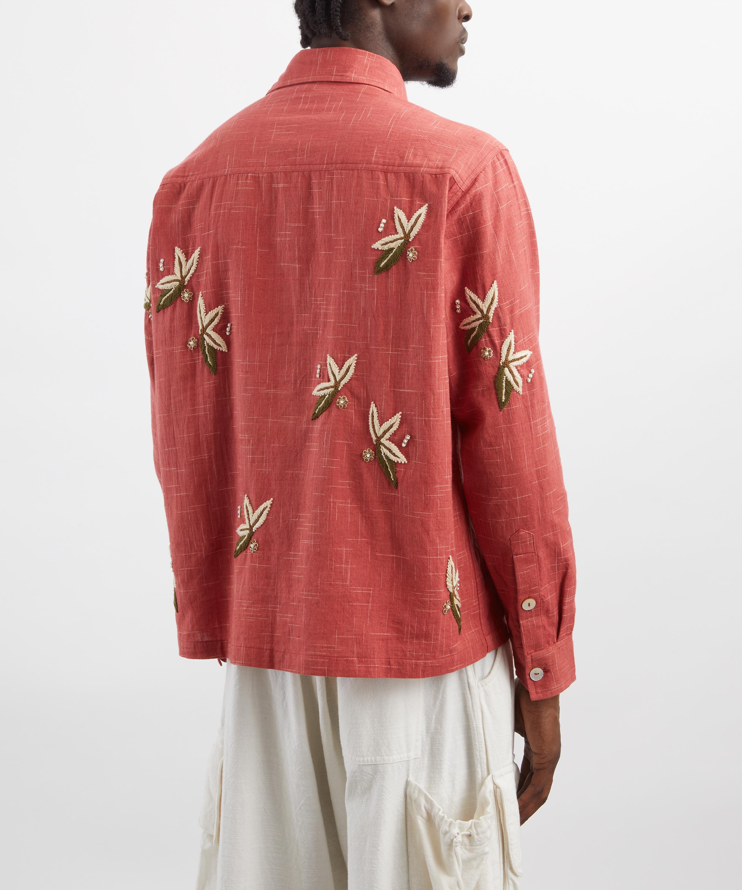 Kartik Research - Hand-Embroidered Floral Shirt image number 3