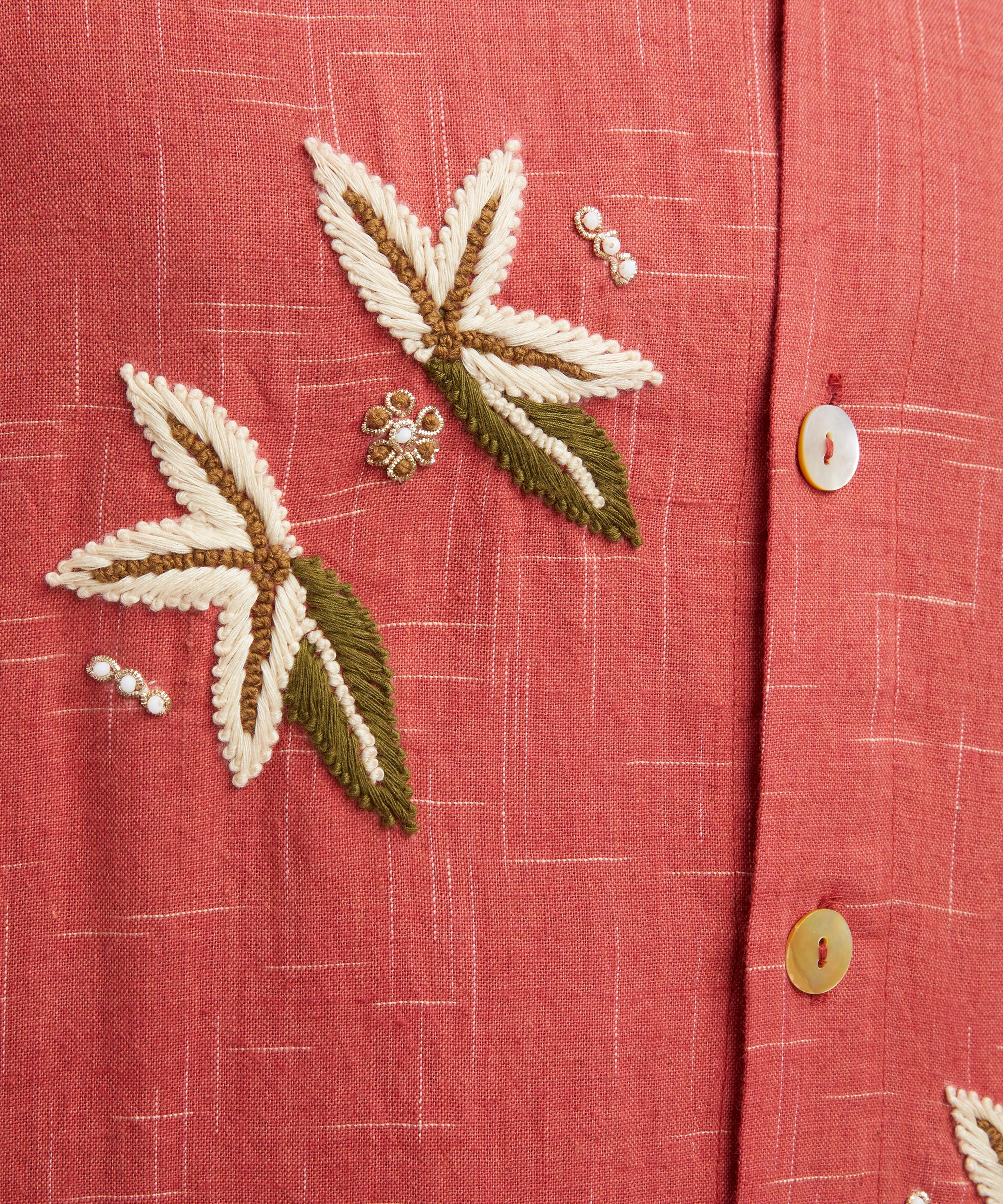 Kartik Research - Hand-Embroidered Floral Shirt image number 4