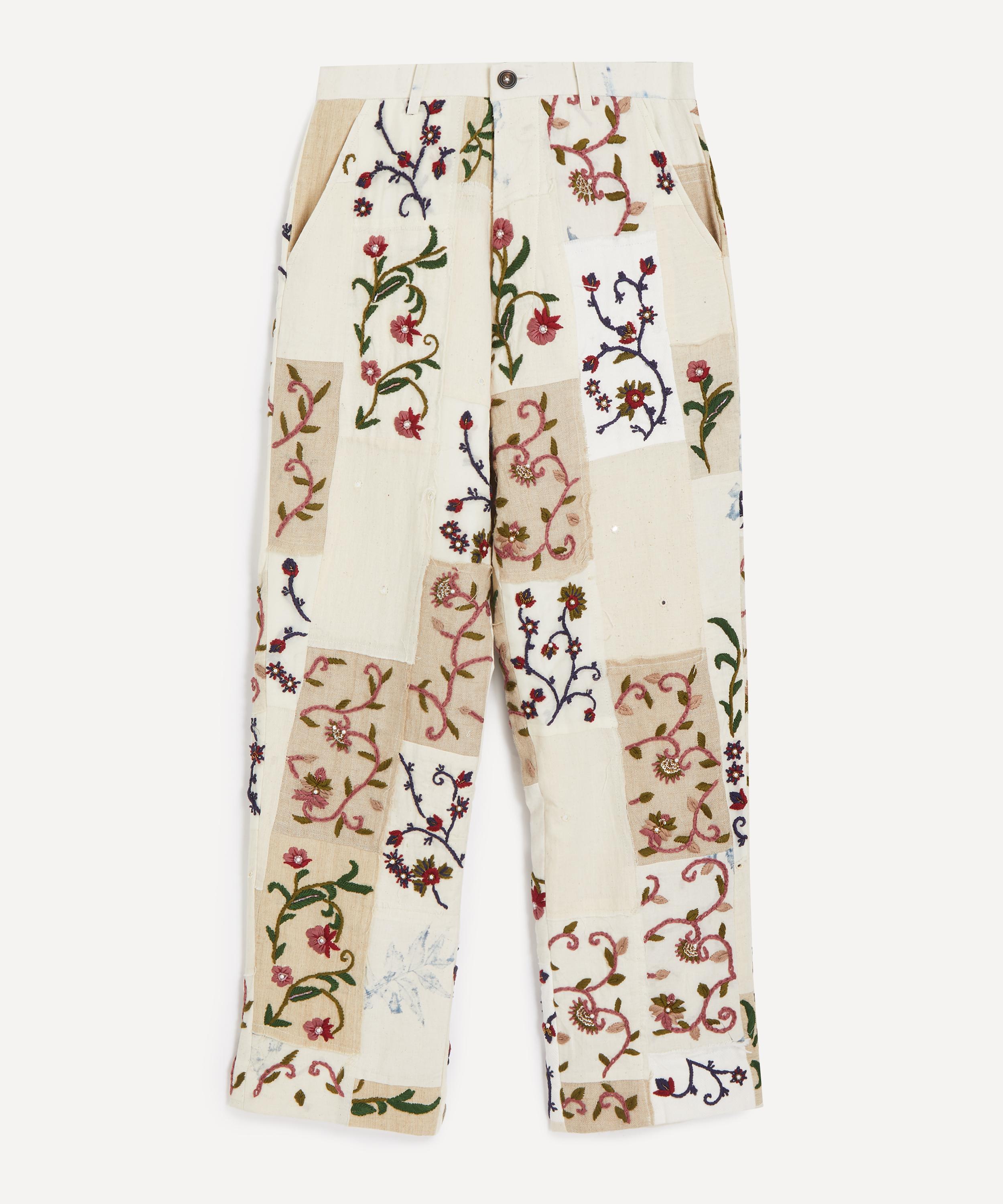 Kartik Research - Patchwork Chintz Embroidered Trousers image number 0