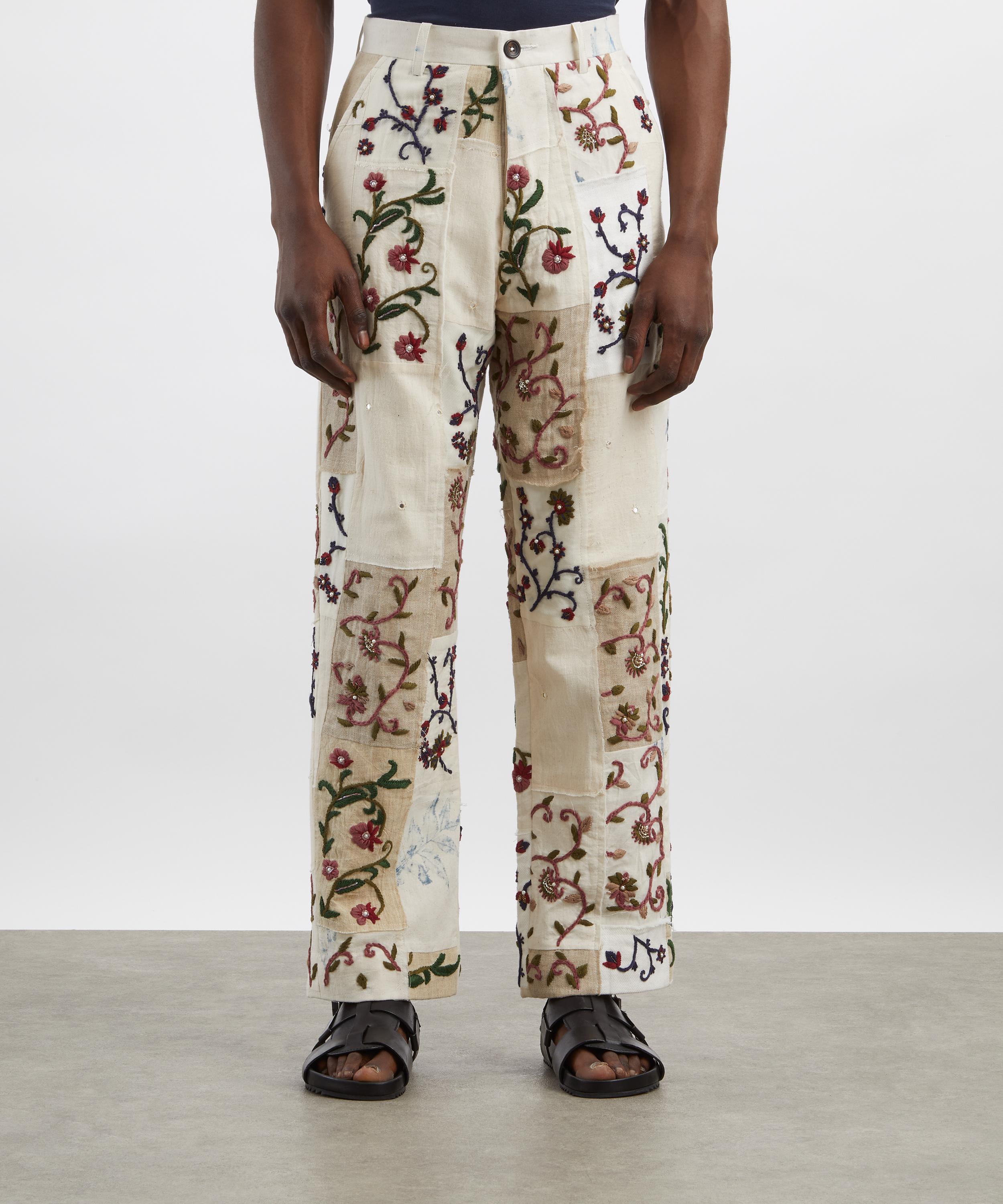 Kartik Research - Patchwork Chintz Embroidered Trousers image number 2