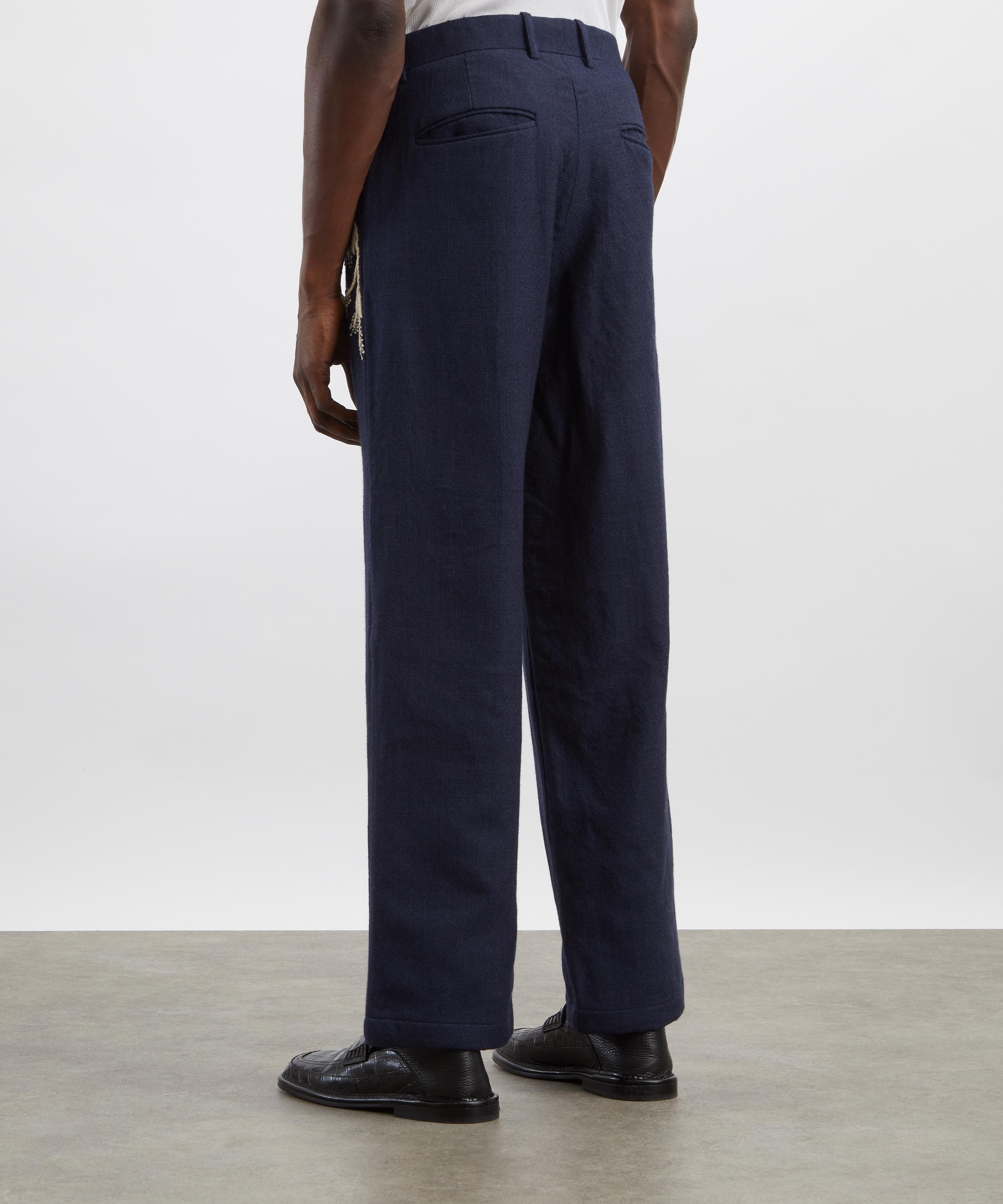 Kartik Research - Pleated Embroidered Wool Trousers image number 3