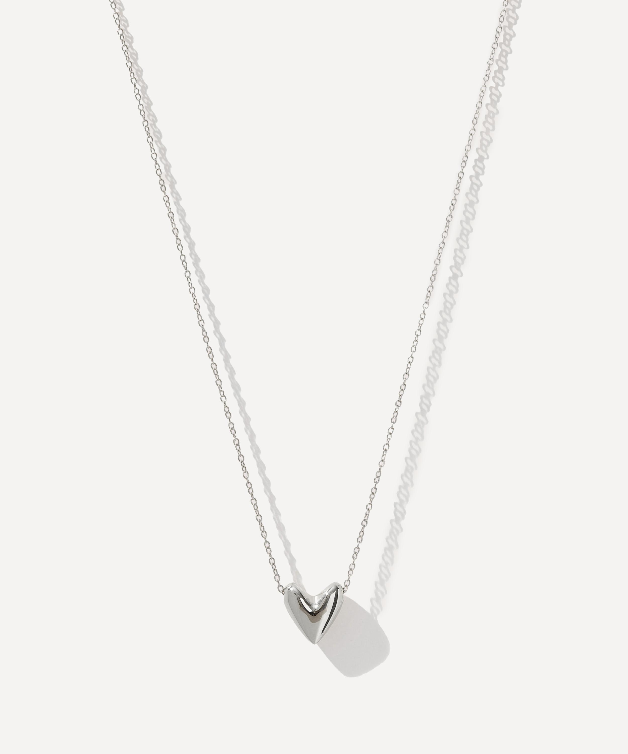 Otiumberg - Sterling Silver Roscida Heart Pendant Necklace image number 0