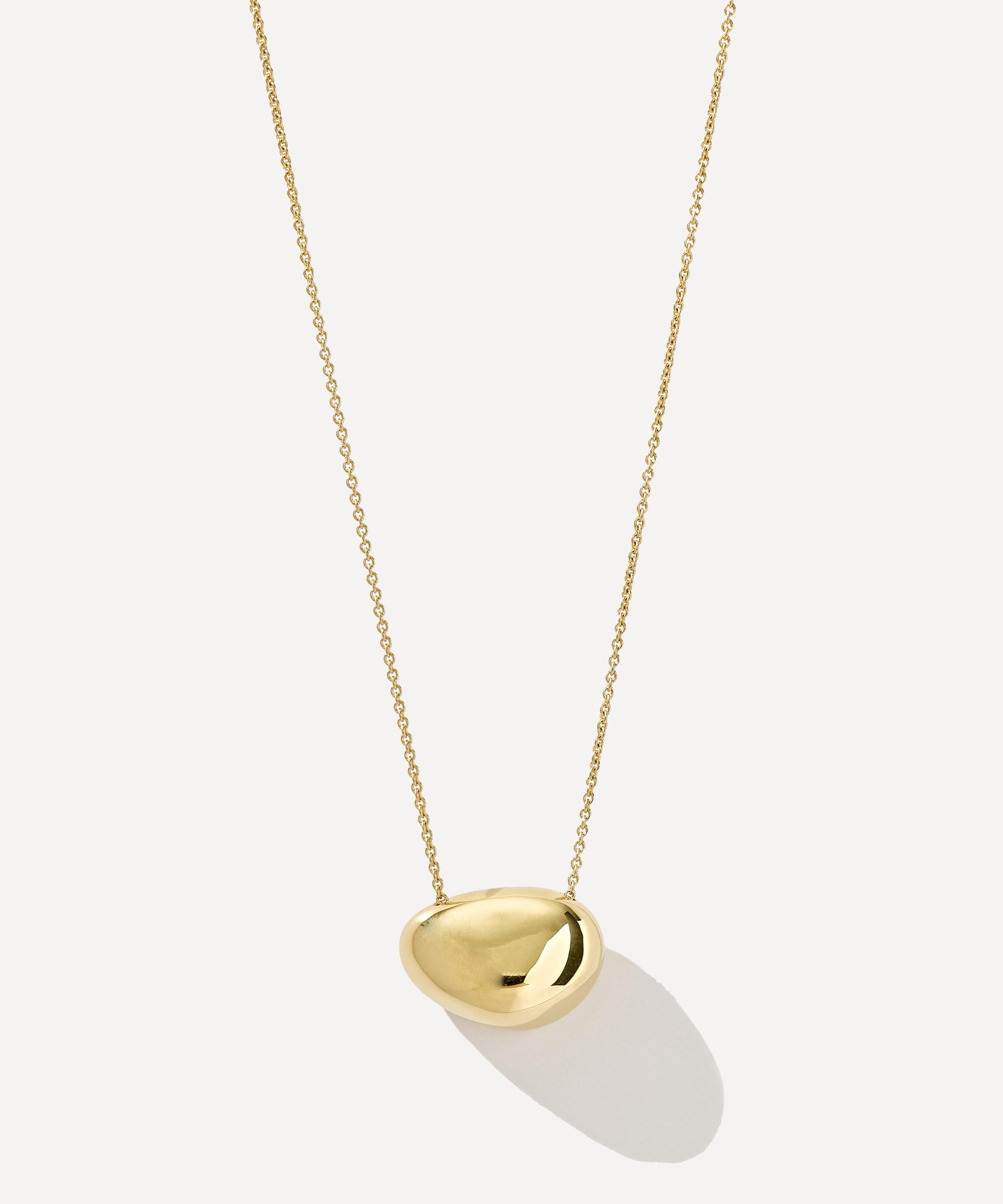 Otiumberg - 14ct Gold-Plated Vermeil Silver Pebble Pendant Necklace image number 0